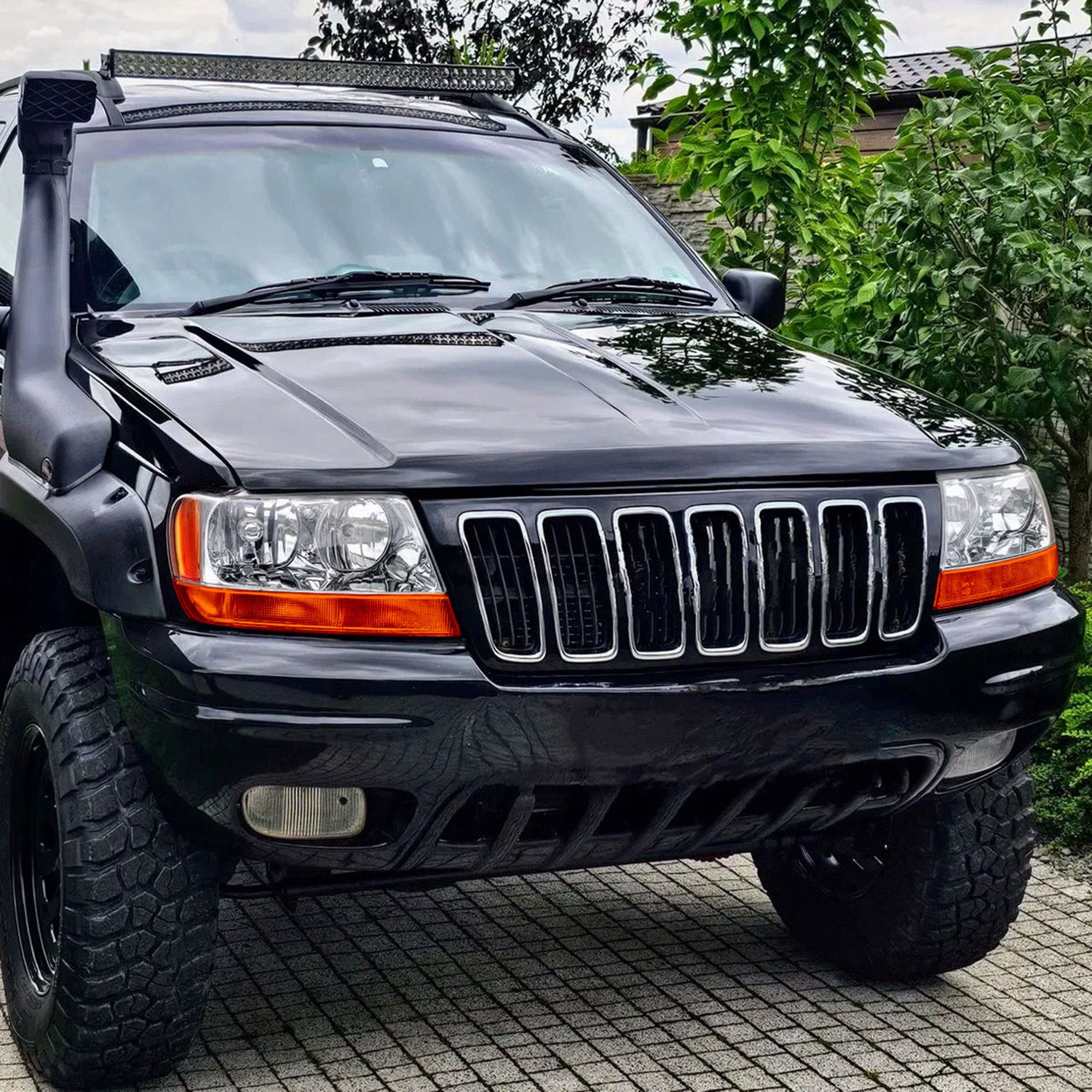 1999-2004 Jeep Grand Cherokee Factory Style Headlights Chrome/Clear Lens