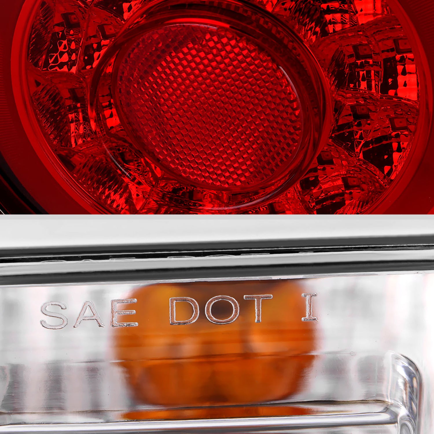 1989-1994 Nissan Skyline GT R32 JDM Red LED Tail Lights Chrome/Red Lens