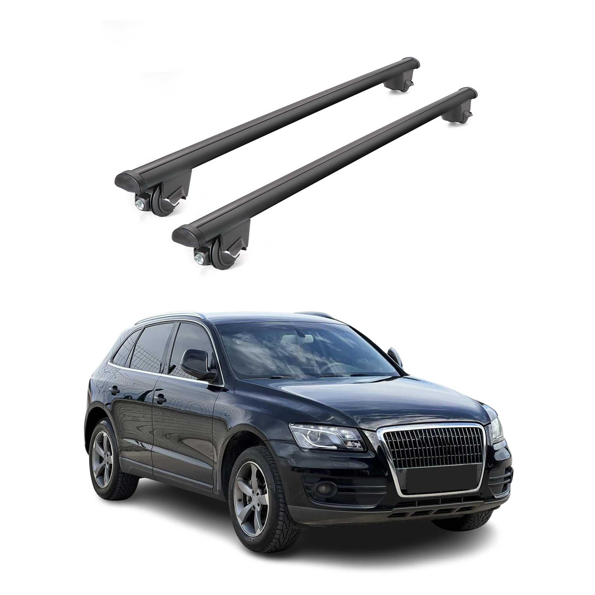 2009-2017 Audi Q5 SQ5 Roof Rack Cross Bars Black