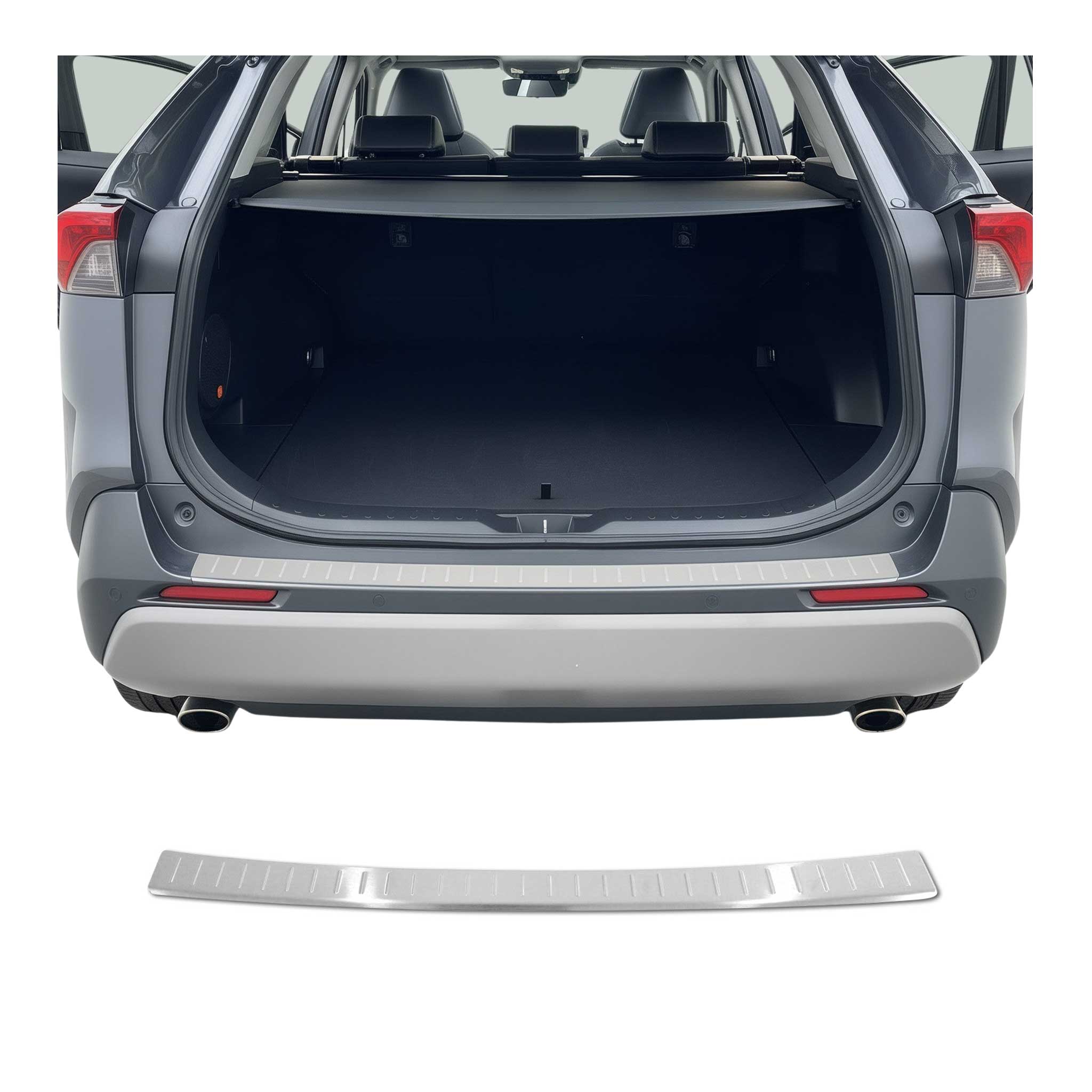 2019-2025 Toyota RAV4 Rear Bumper Sill Cover Protector Guard Brushed Stainless Steel