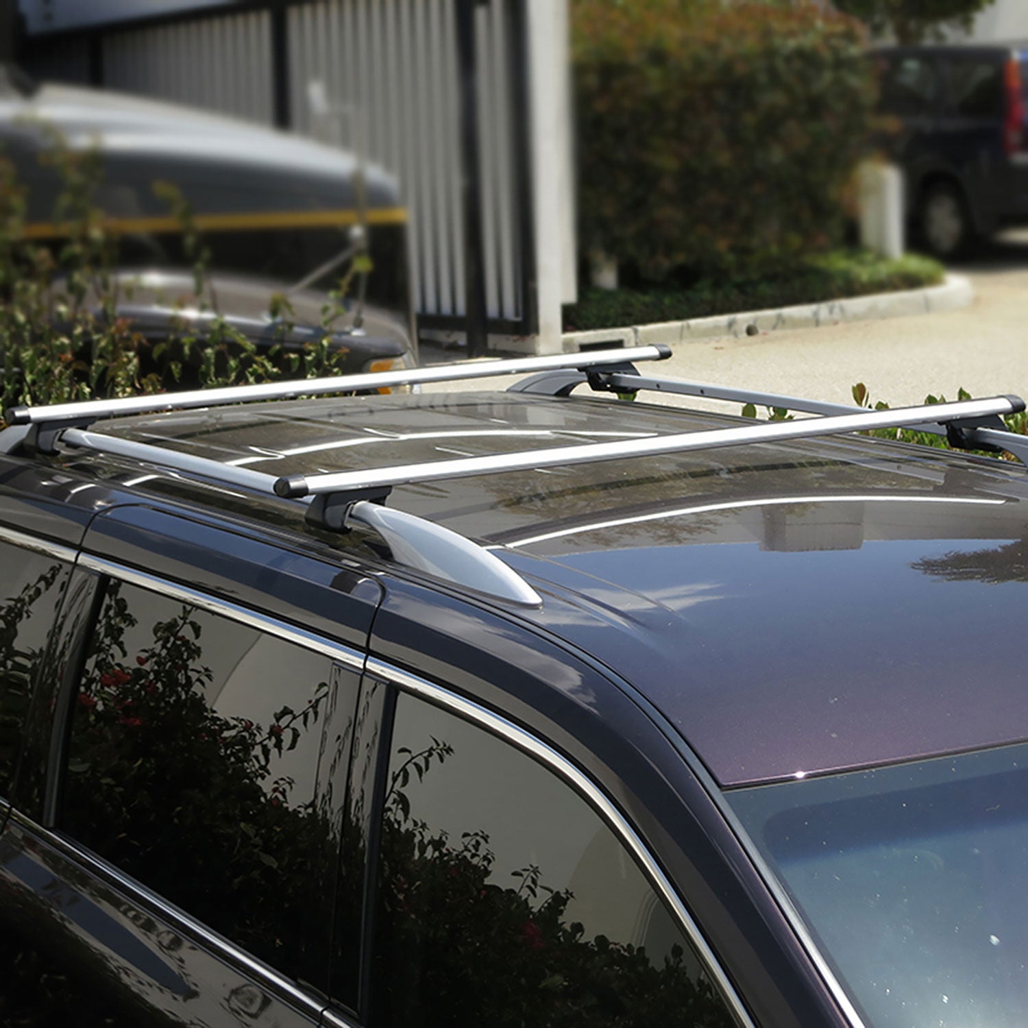 Universal Aluminum Roof Rack Cross Bars w/ 4x Adjustable Clamps