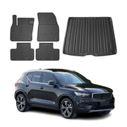 2019-2026 Volvo XC40 Floor Mats & Cargo Liner Full Set All Weather Black