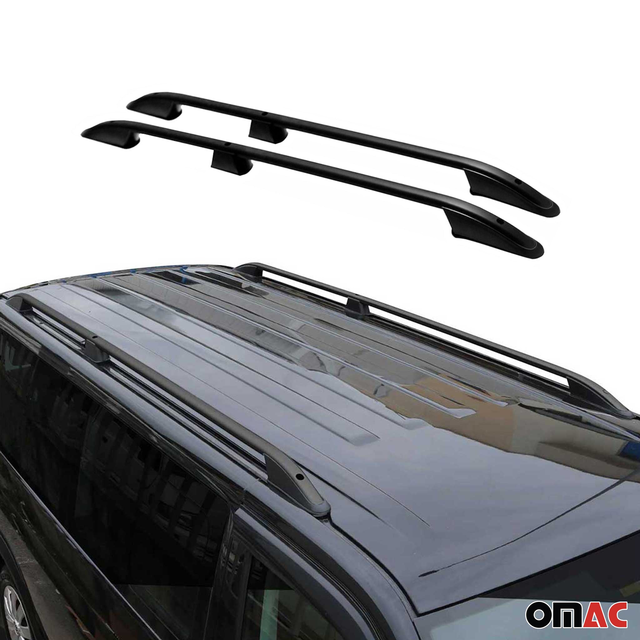 Roof Rails for Ford Transit Connect I 2010-2013 L1 SWB Black Aluminium 2Pcs