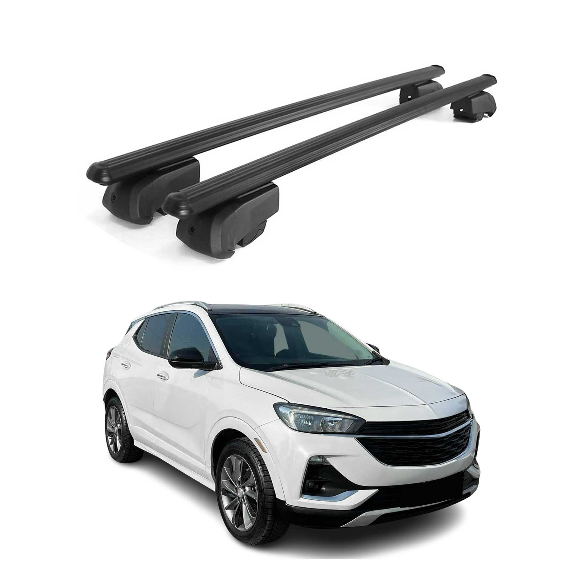 Roof Rack Cross Bars Luggage Carrier for Buick Encore GX 2020-2026 Black 2 Pcs