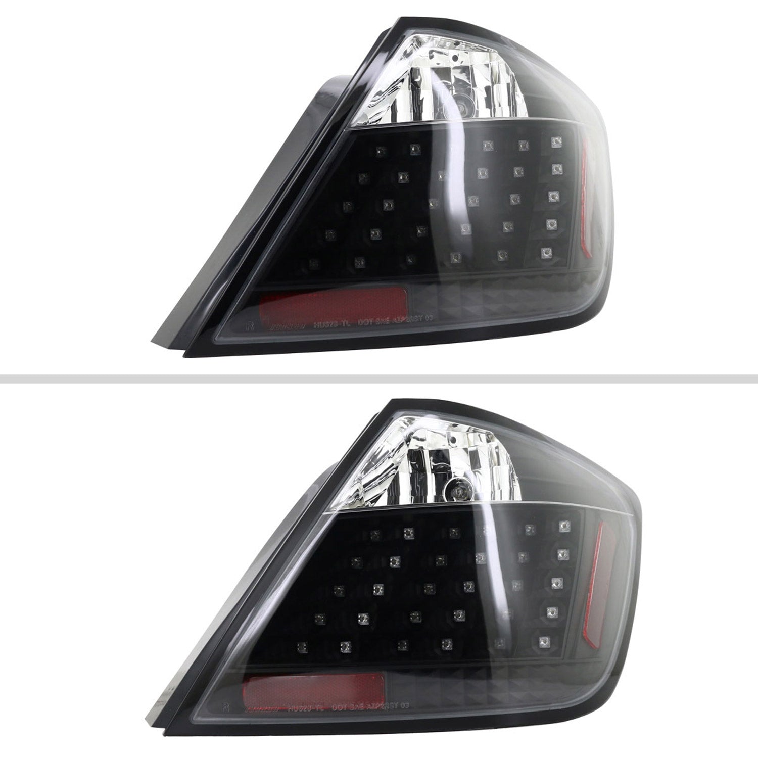 2004-2010 Scion tC V2 LED Tail Lights Matte Black Housing/Clear Lens