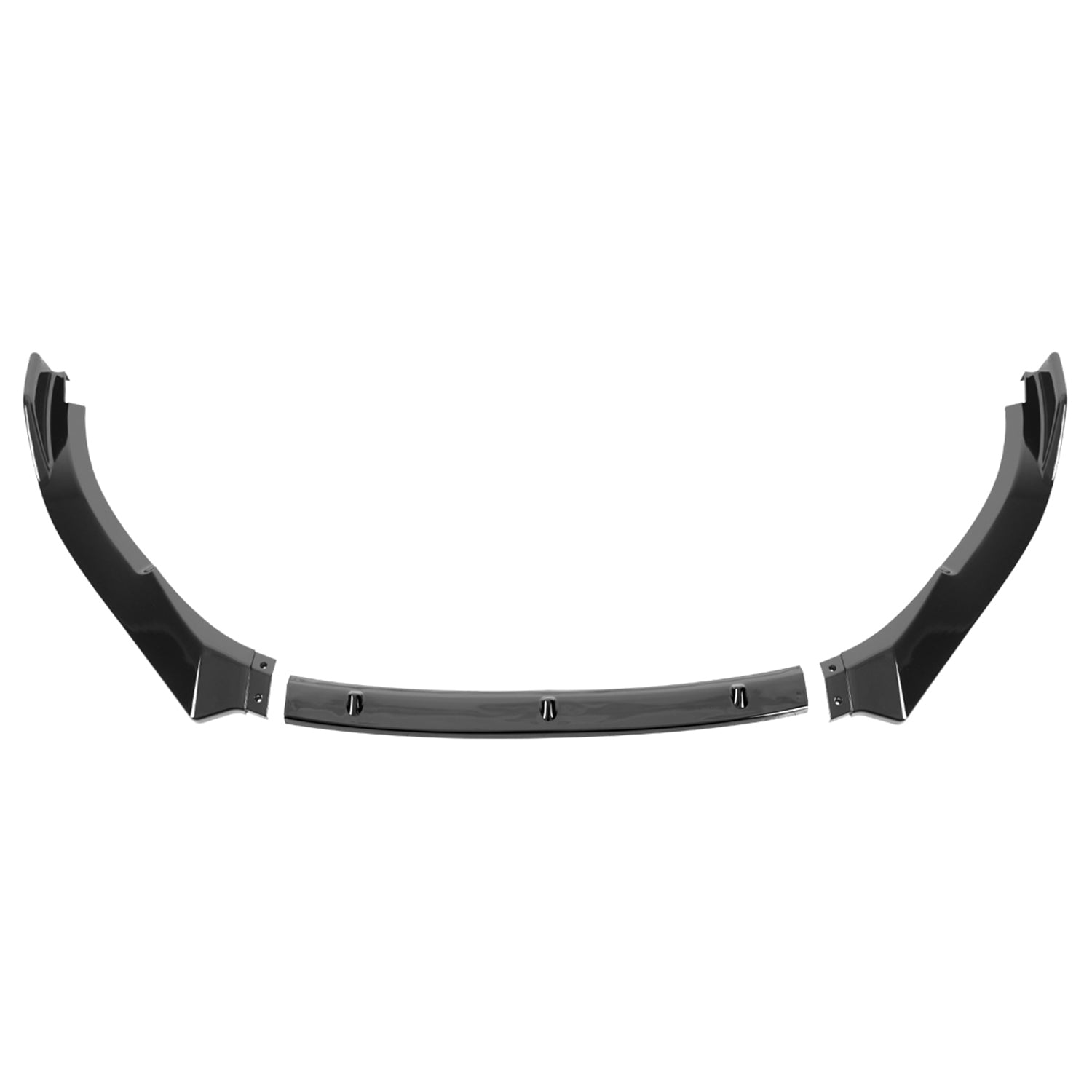 2010-2013 VW Golf/GTI Glossy Black 3Pcs Front Bumper Lip Splitter Kit