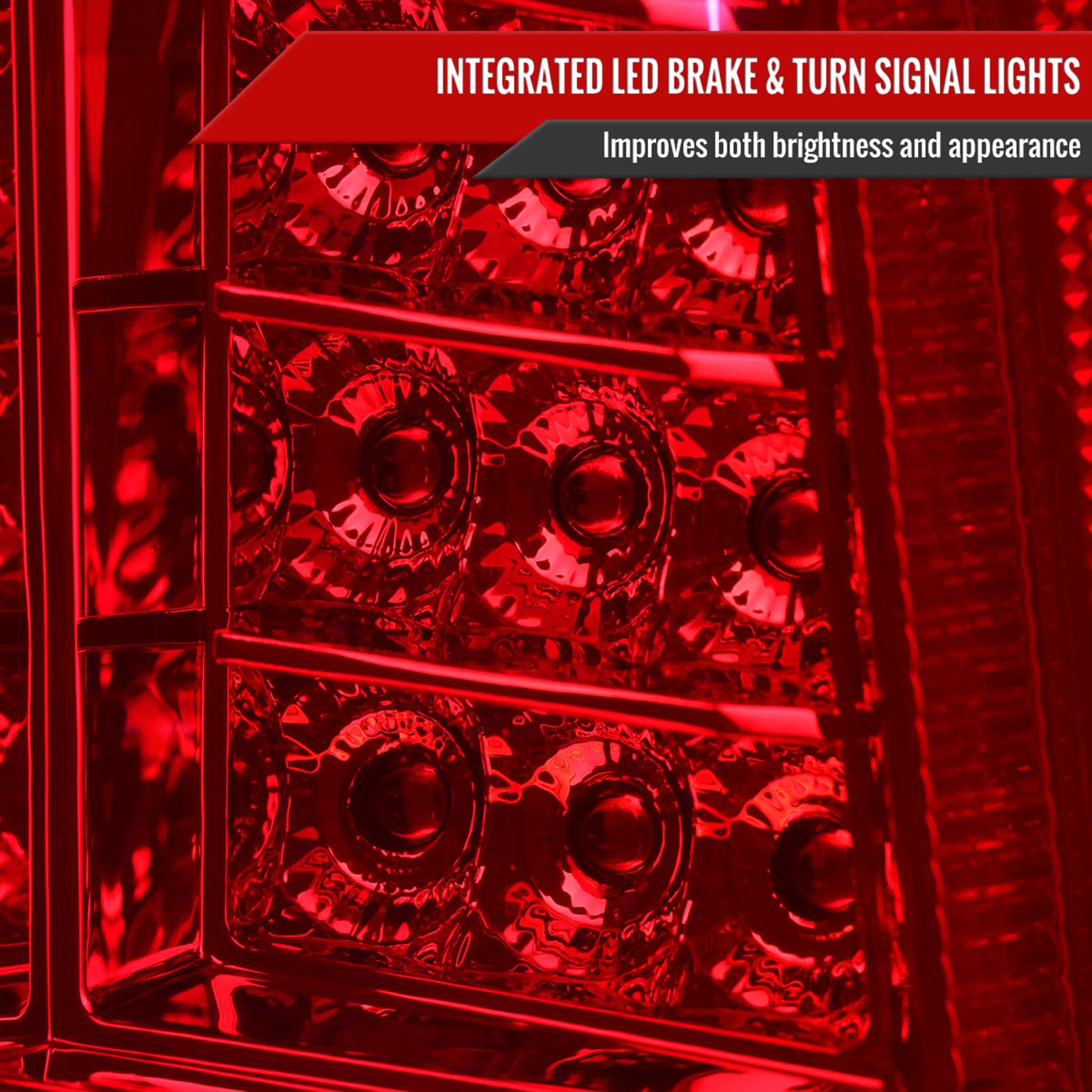 2016-2022 Toyota Tacoma LED Bar Tail Lights Chrome Housing/Red Clear Lens