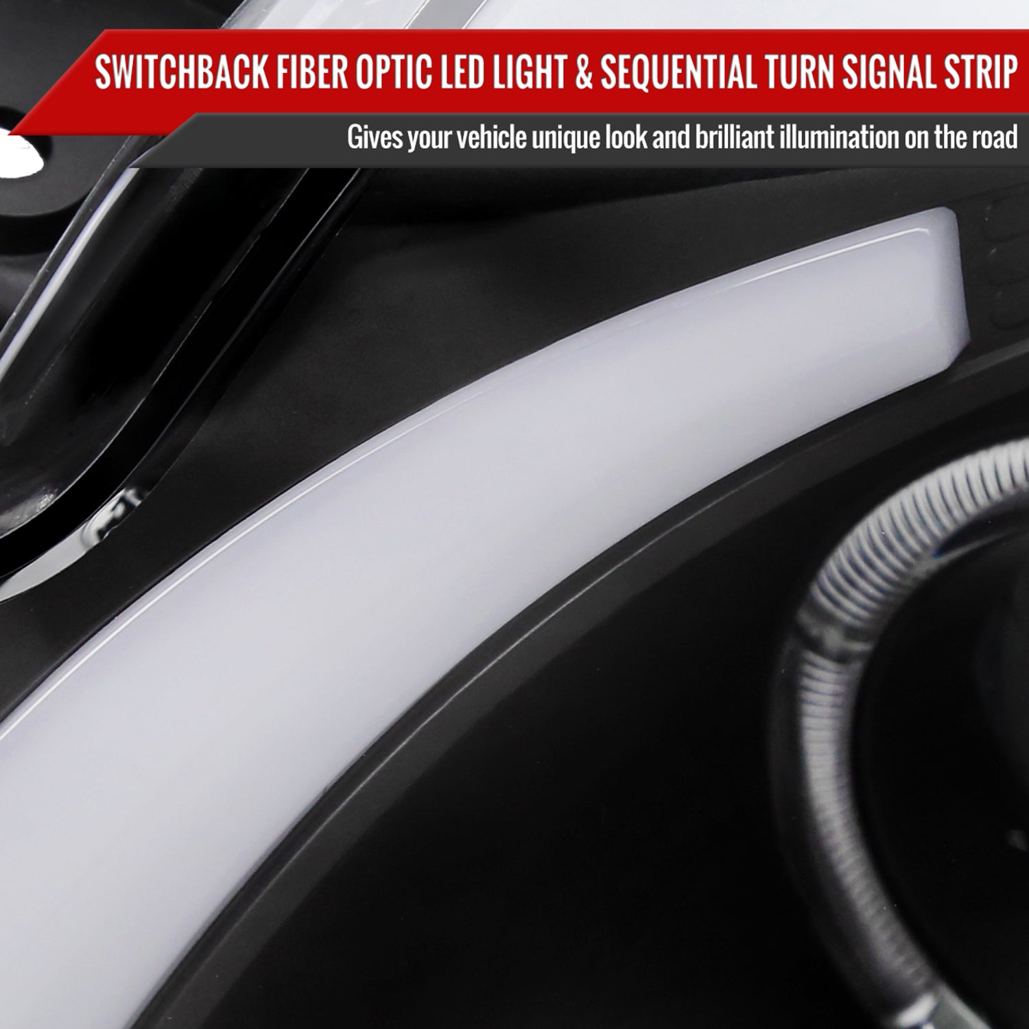 2003-2007 Cadillac CTS Halo LED Turn Signal Projector Headlights Black