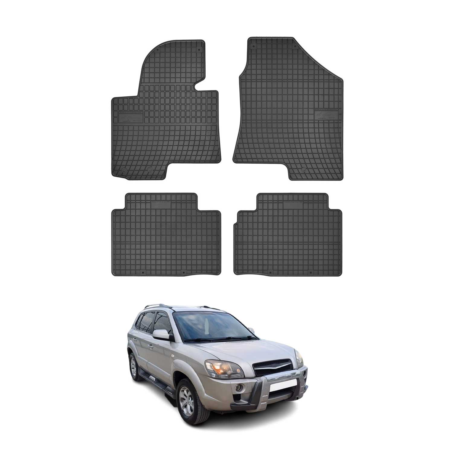 2010-2015 Hyundai Tucson Floor Mats Liners Full Set All Weather Rubber Black