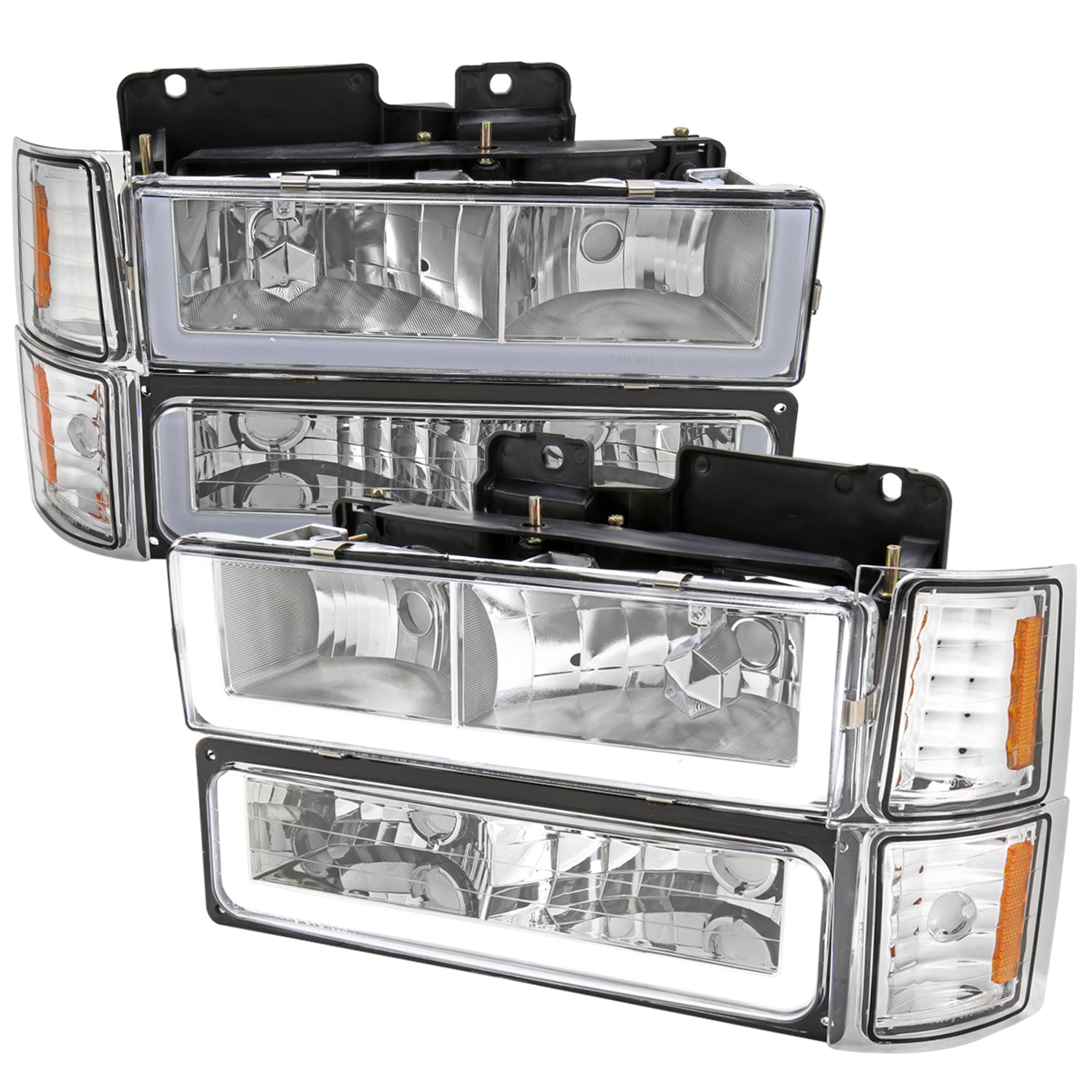 1994-1998 Chevy Silverado/Tahoe/Suburban/C10 Headlights LED Lights Chrome