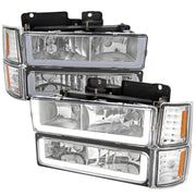 1994-1998 Chevy Silverado/Tahoe/Suburban/C10 Headlights LED Lights Chrome