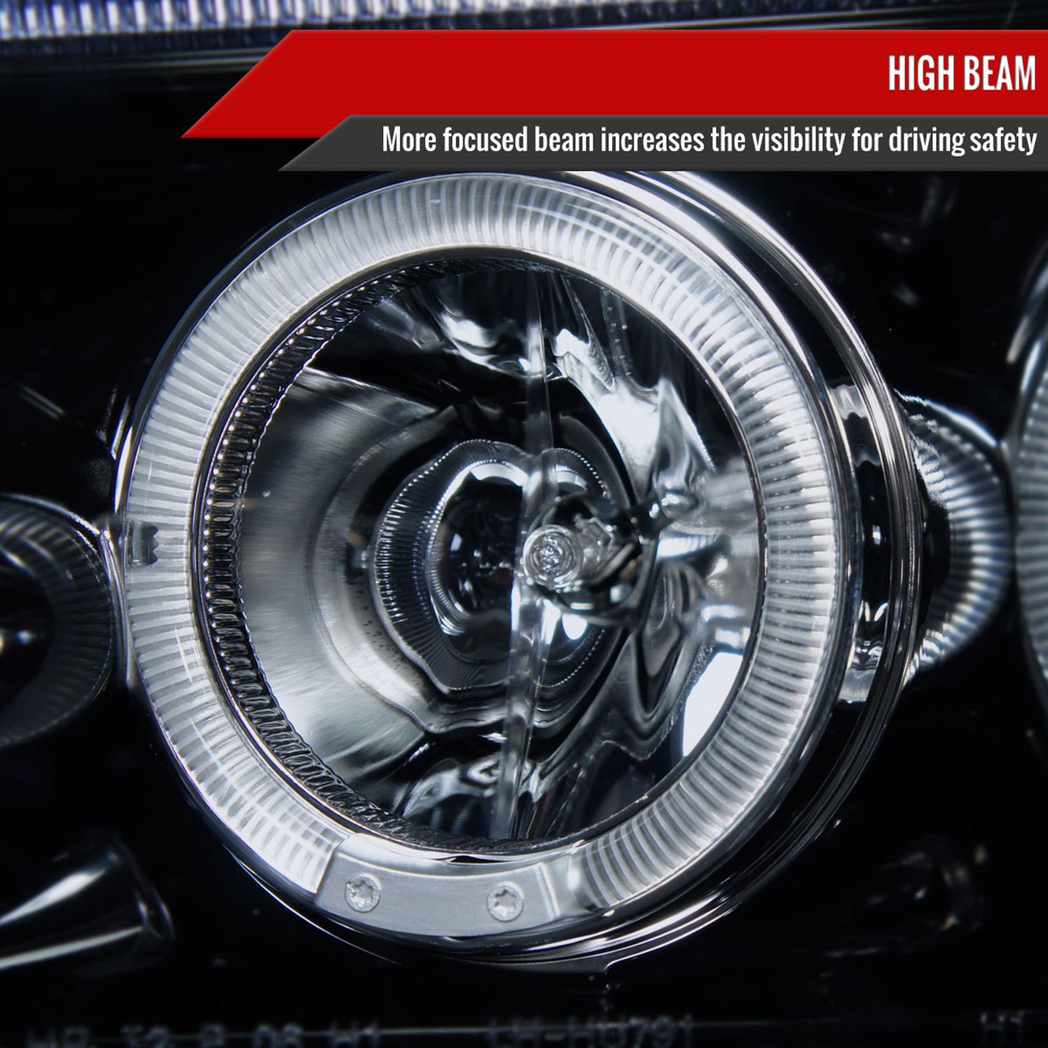 2005-2010 Dodge Charger Dual Halo Projector Headlights Glossy Black/Smoke Lens