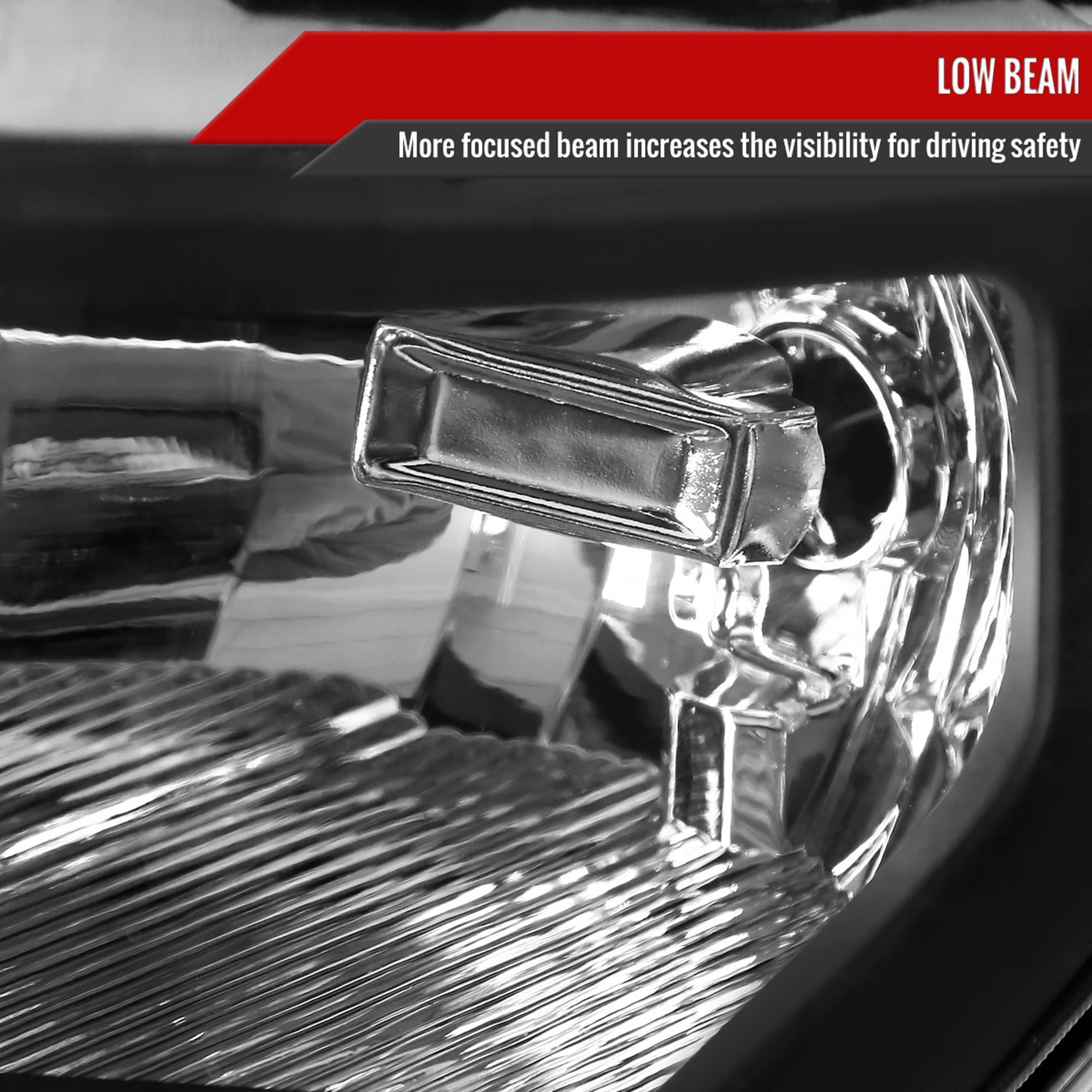 2015-2017 Ford F-150 Replacement Factory Style Headlights Matte Black/Clear