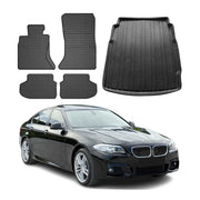 2011-2013 BMW 5 Series F10 F11 4WD xDrive Floor Mats & Cargo Liner Full Set All Weather