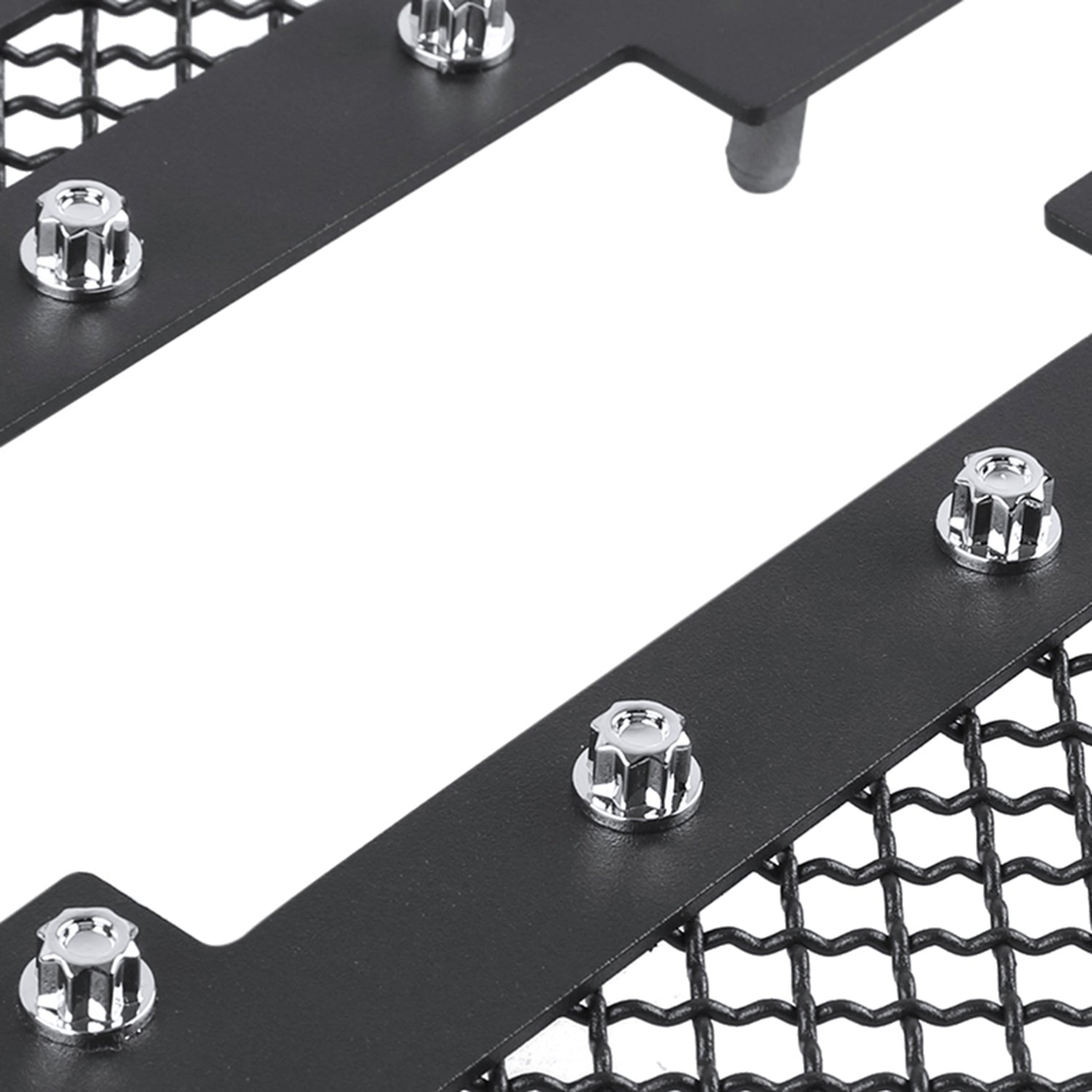 2014-2015 Chevy Silverado 1500 Rivet Steel 2PC Mesh Grille Insert Black V2