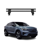Top Roof Racks Cross Bars Carrier for Volvo C40 Recharge 2022-2025 Alu Black 2x