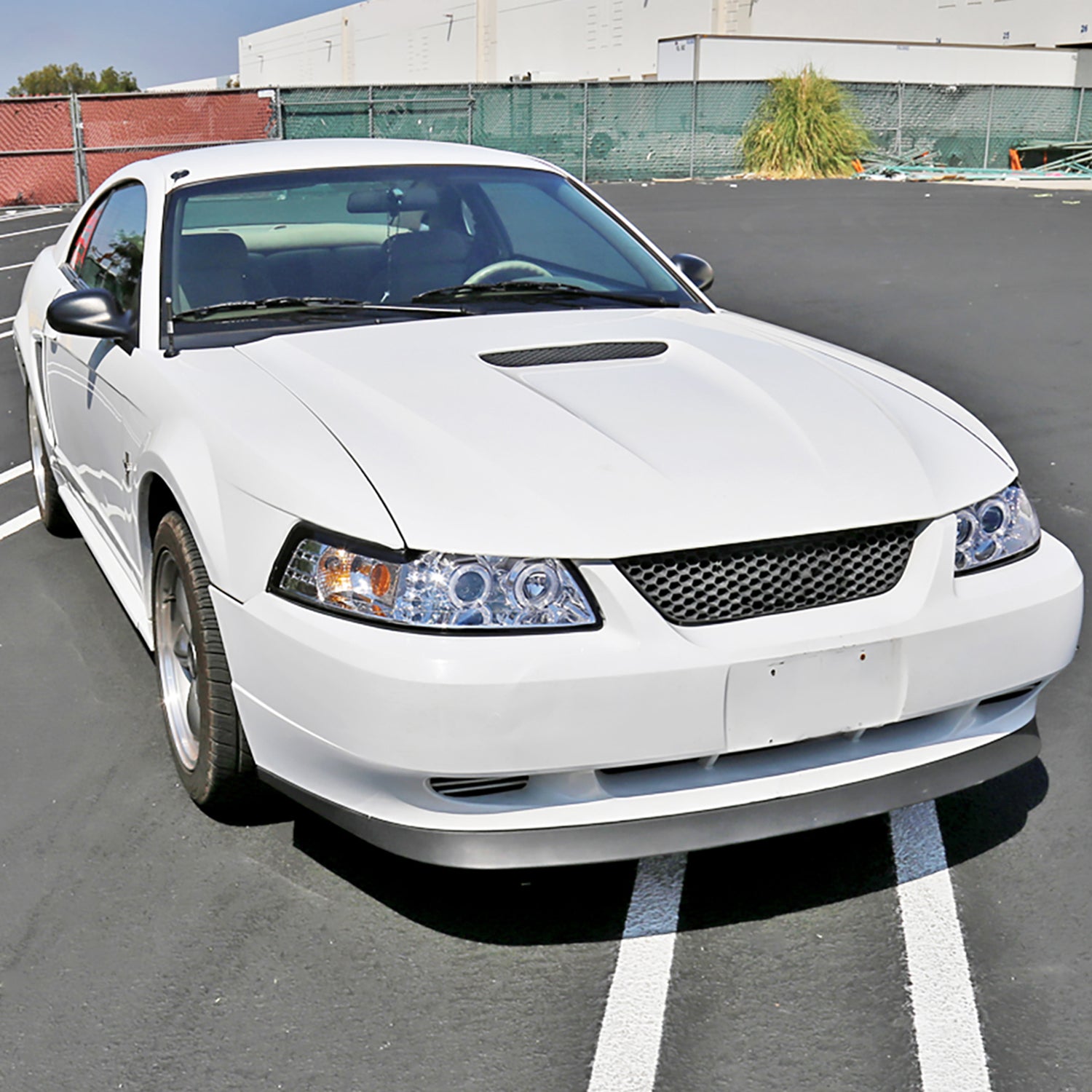 1999-2004 Ford Mustang Dual Halo Projector Headlights Chrome/Clear Lens