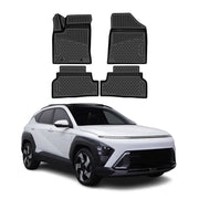 OMAC Floor Mats Liner for Hyundai Kona Electric 1.gen 2022-2023 Facelift Black