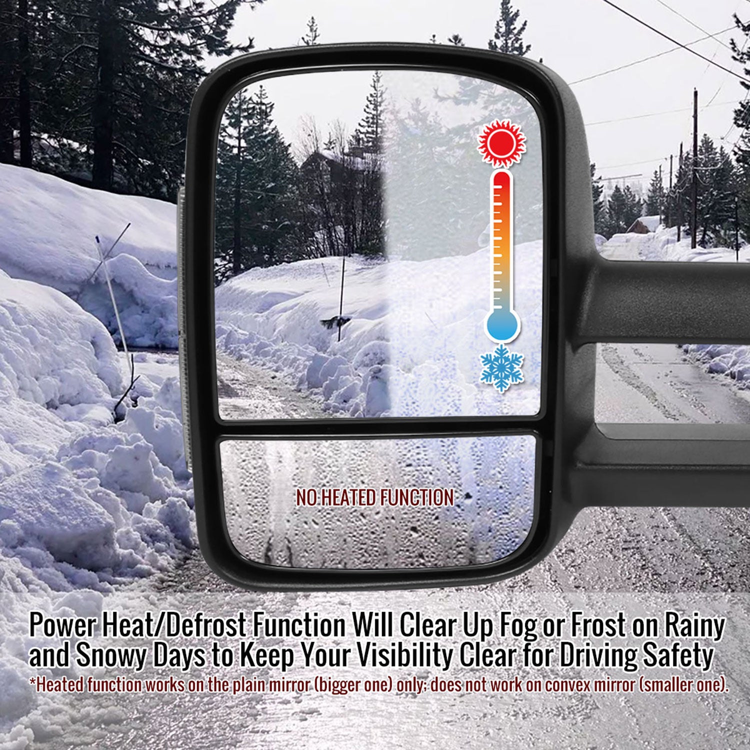 2014-2018 Chevy Silverado/GMC Sierra Heated Manual Towing Mirrors Smoke