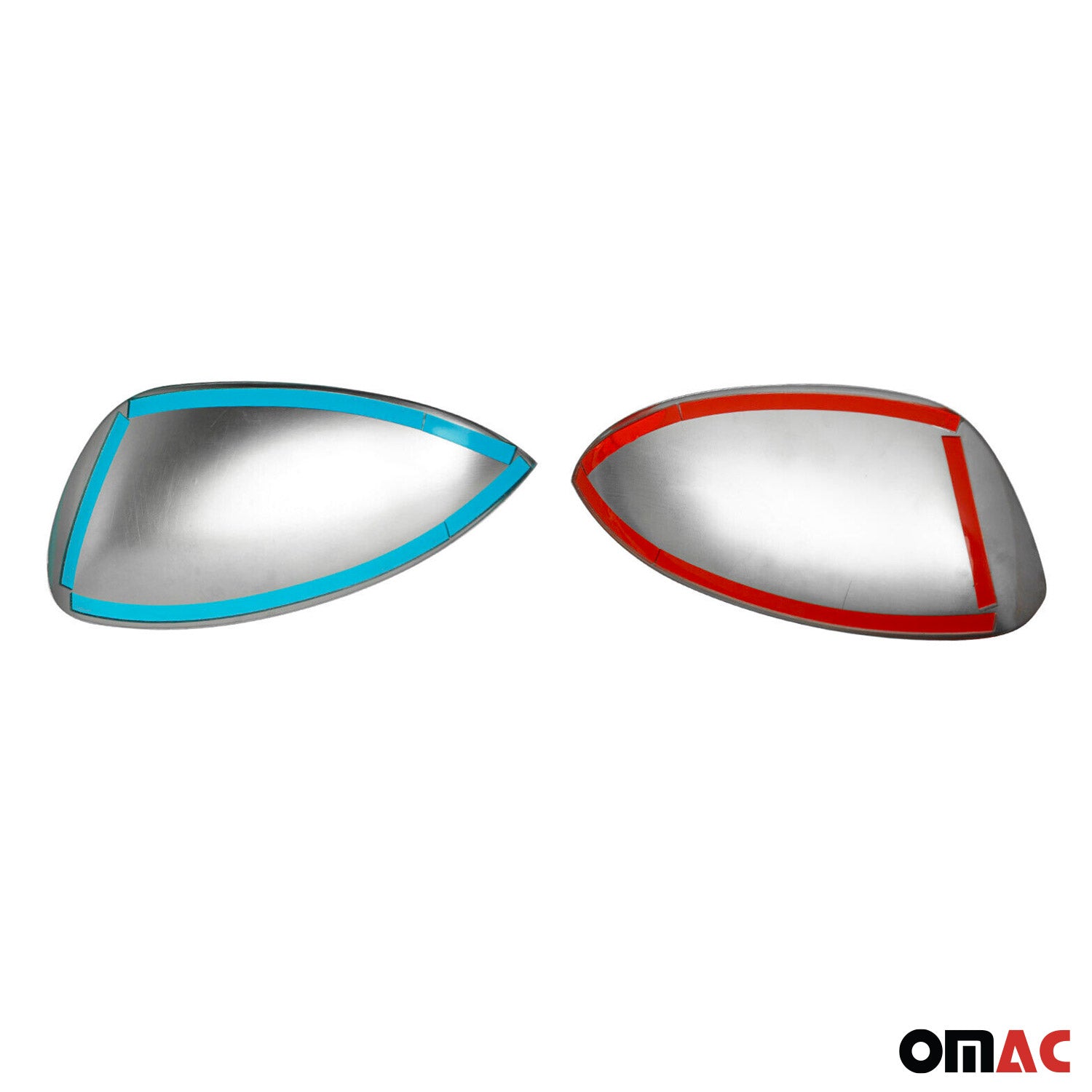 2011-2014 Nissan Juke Side Mirror Cover Caps Brushed Stainless Steel Silver 2 Pcs