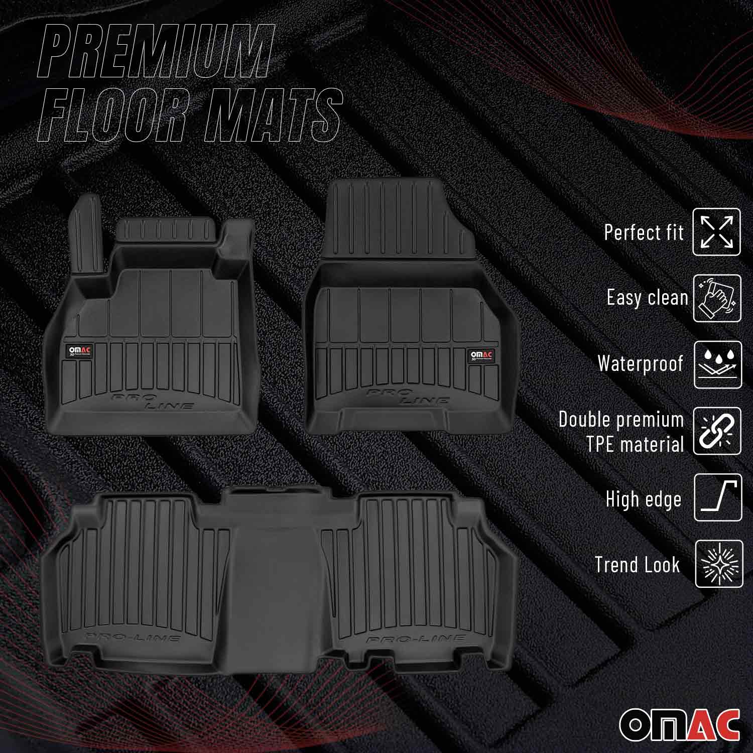 2012-2021 Mercedes Citan Premium Floor Mats Liners Full Set All Weather Heavy Duty Black