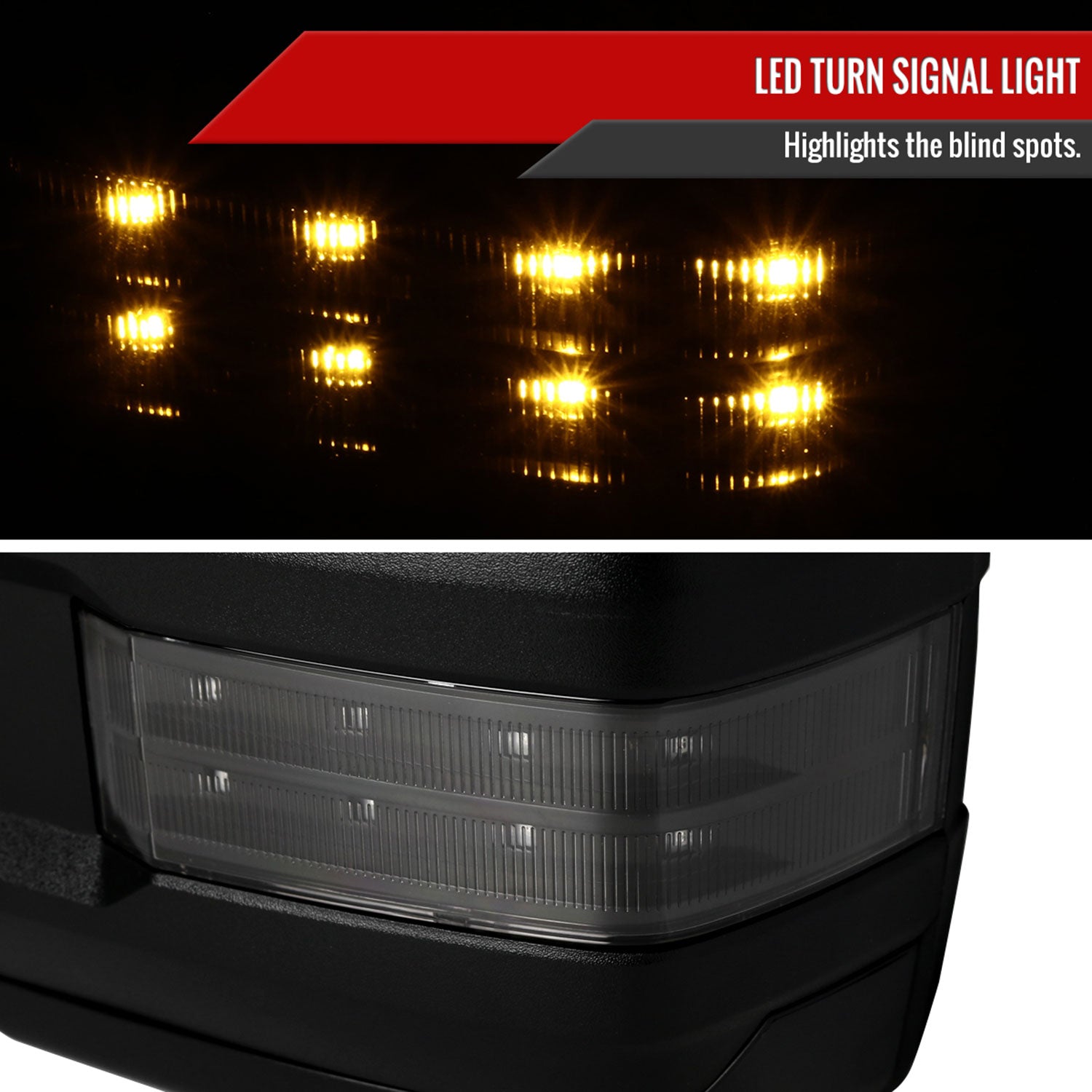 2014-2016 Chevy Silverado/GMC Sierra Heated ATS Manual Towing Mirrors Smoke