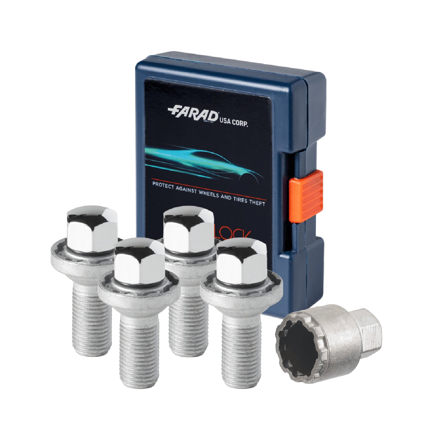 Wheel Lock Kit for Mercedes EQA EQB EQC EQE EQS M14X1.5 Chromed 4Locks & 1Key