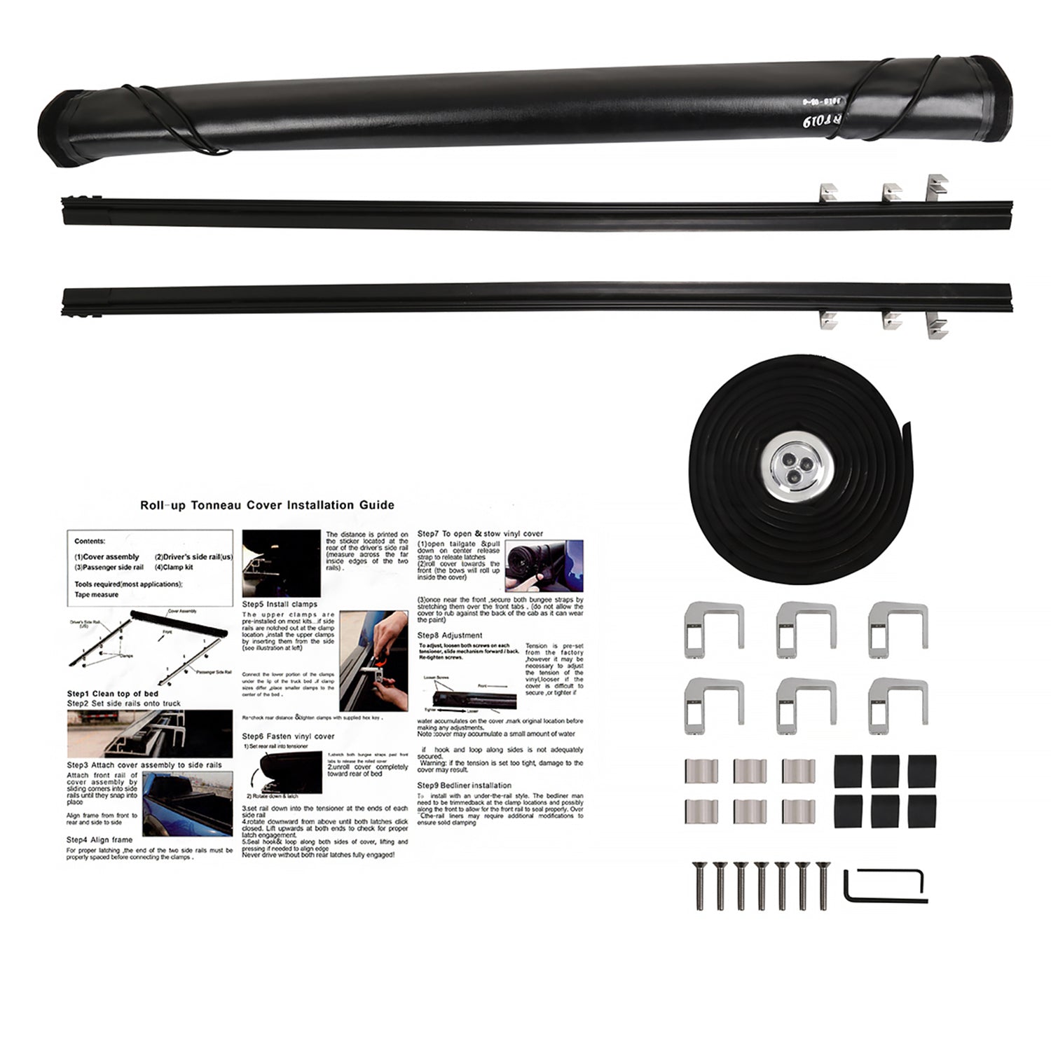 2015-2019 Chevy Silverado/Sierra 1500/2500/3500 Roll Up Vinyl Tonneau Cover