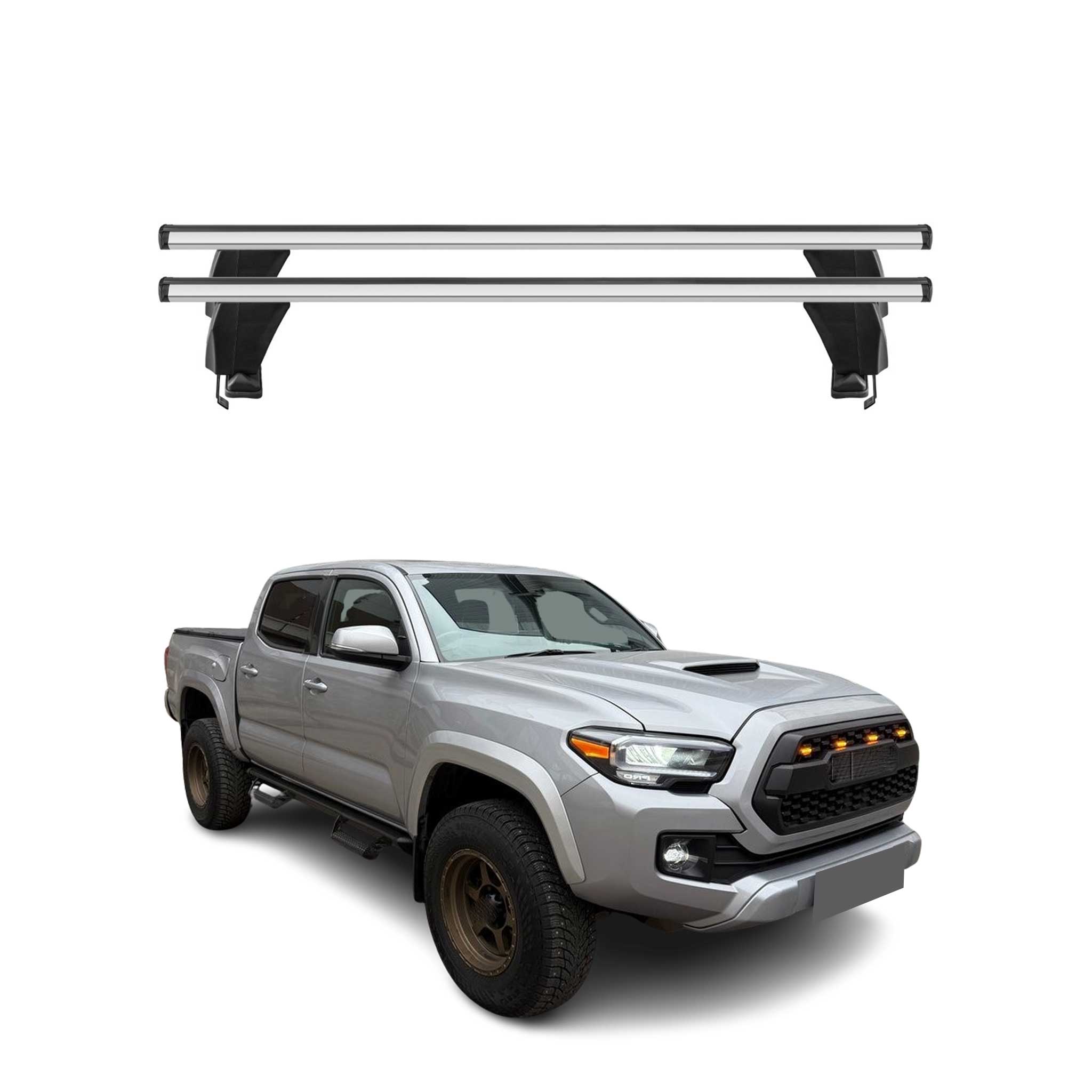 2016-2023 Toyota Tacoma Roof Rack Cross Bars Silver