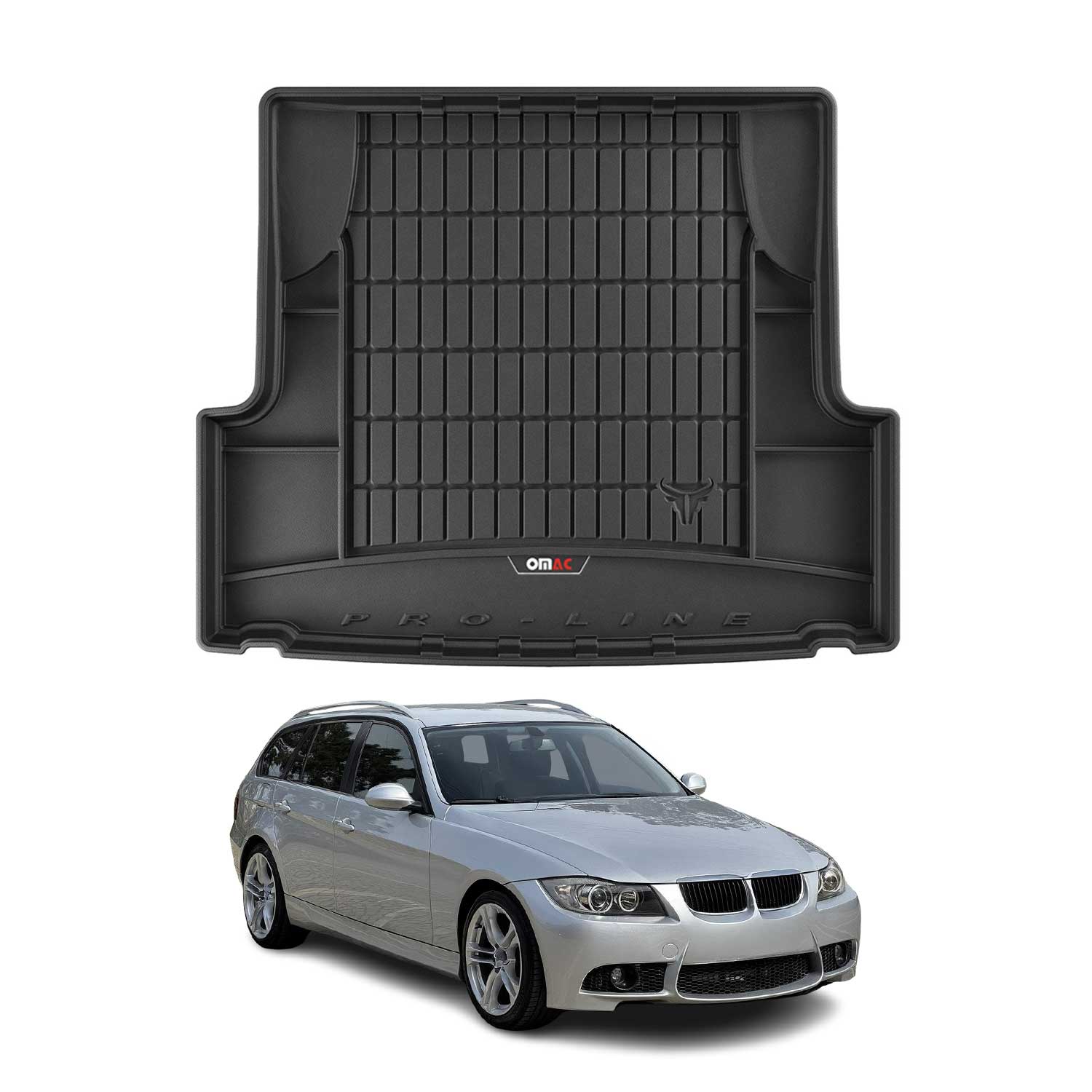 2006-2011 BMW 3 Series E91 Touring Premium Cargo Liner Trunk Mat All Weather Heavy Duty Black