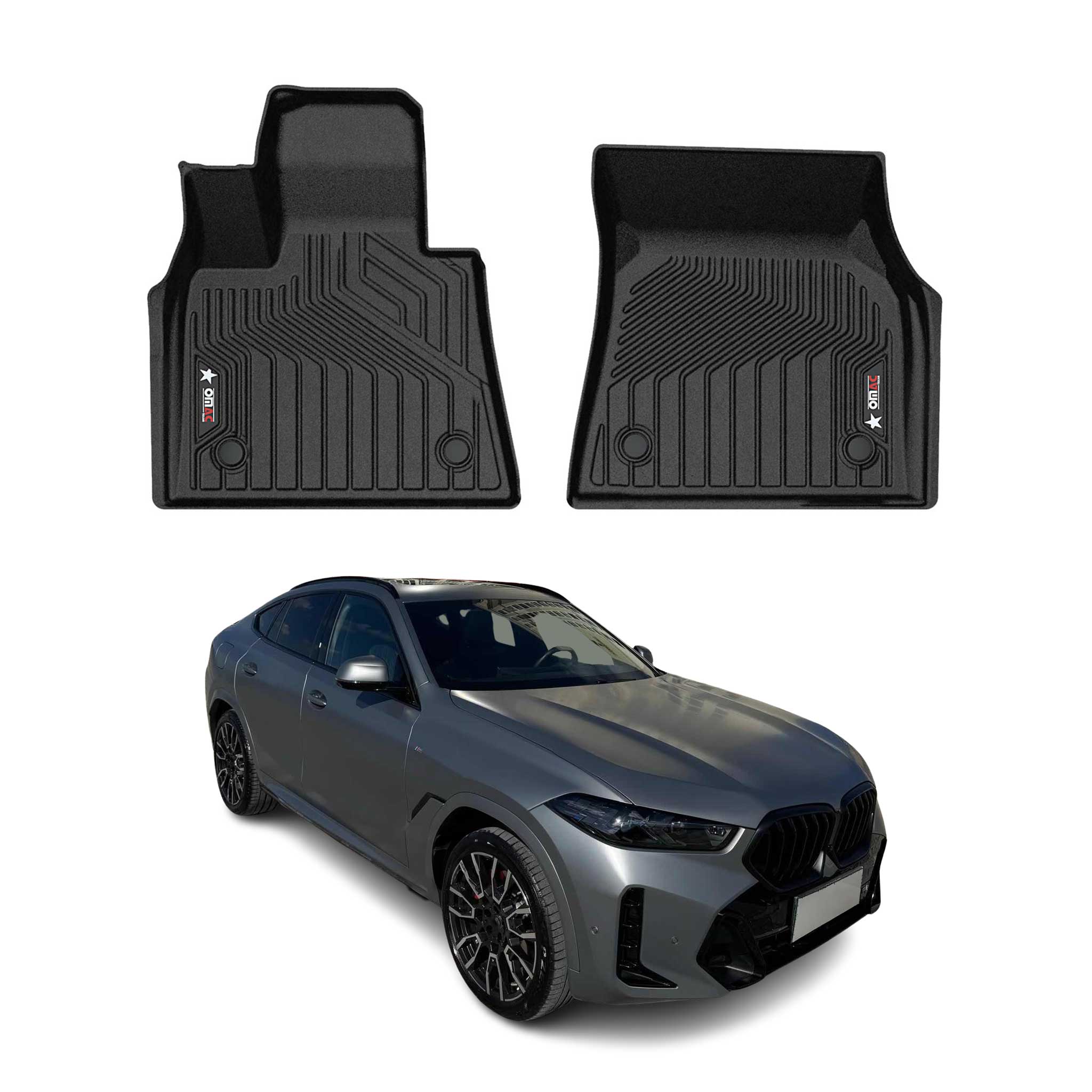 2020-2025 BMW X6 G06 Premium Floor Mats Liners First Row Front Black