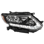2014-2016 Nissan Rogue LED Strip Factory Passenger/Right Side Headlight Black
