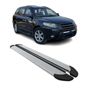 2007-2012 Hyundai Santa Fe Running Boards Side Steps Silver