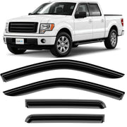 Clim Art Wind Deflectors for Ford F-150 SuperCrew / SVT Raptor 2009-2014 Dark