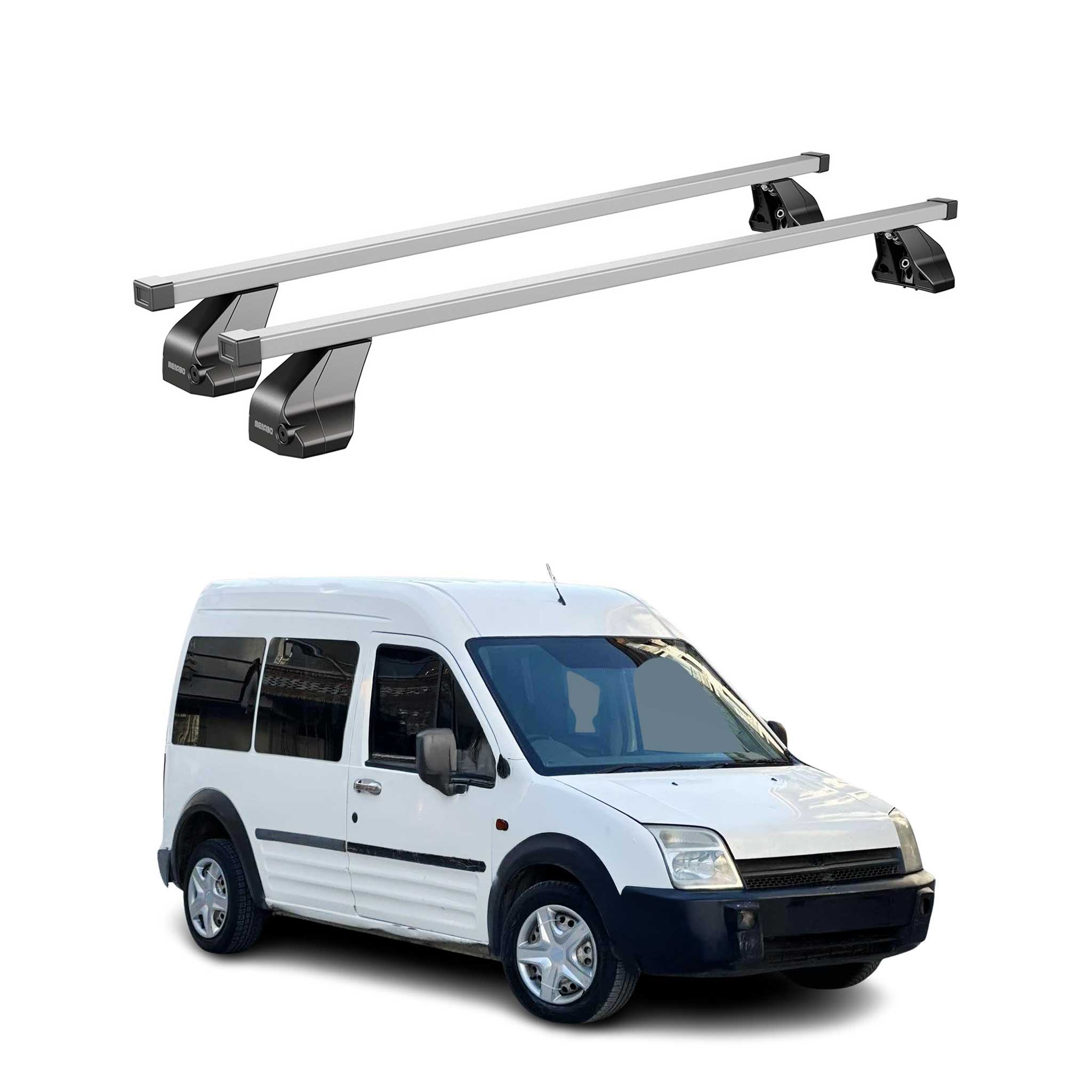 2010-2013 Ford Transit Connect Roof Rack Cross Bars Silver