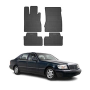 1999-2006 Mercedes S Class W220 Floor Mats Liners Full Set All Weather Rubber Black