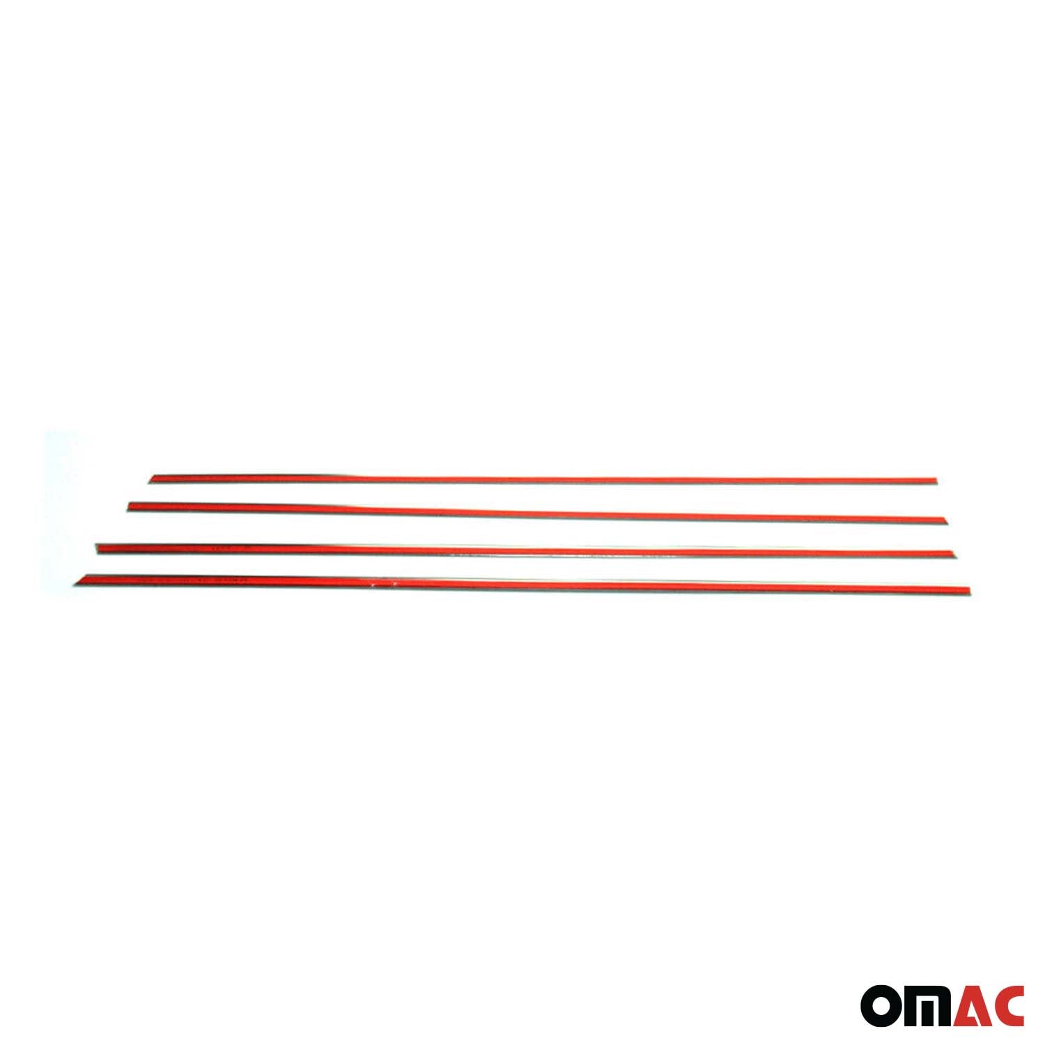 2011-2015 Chevrolet Aveo Sedan Window Molding Trim Streamer Stainless Steel Silver 4x