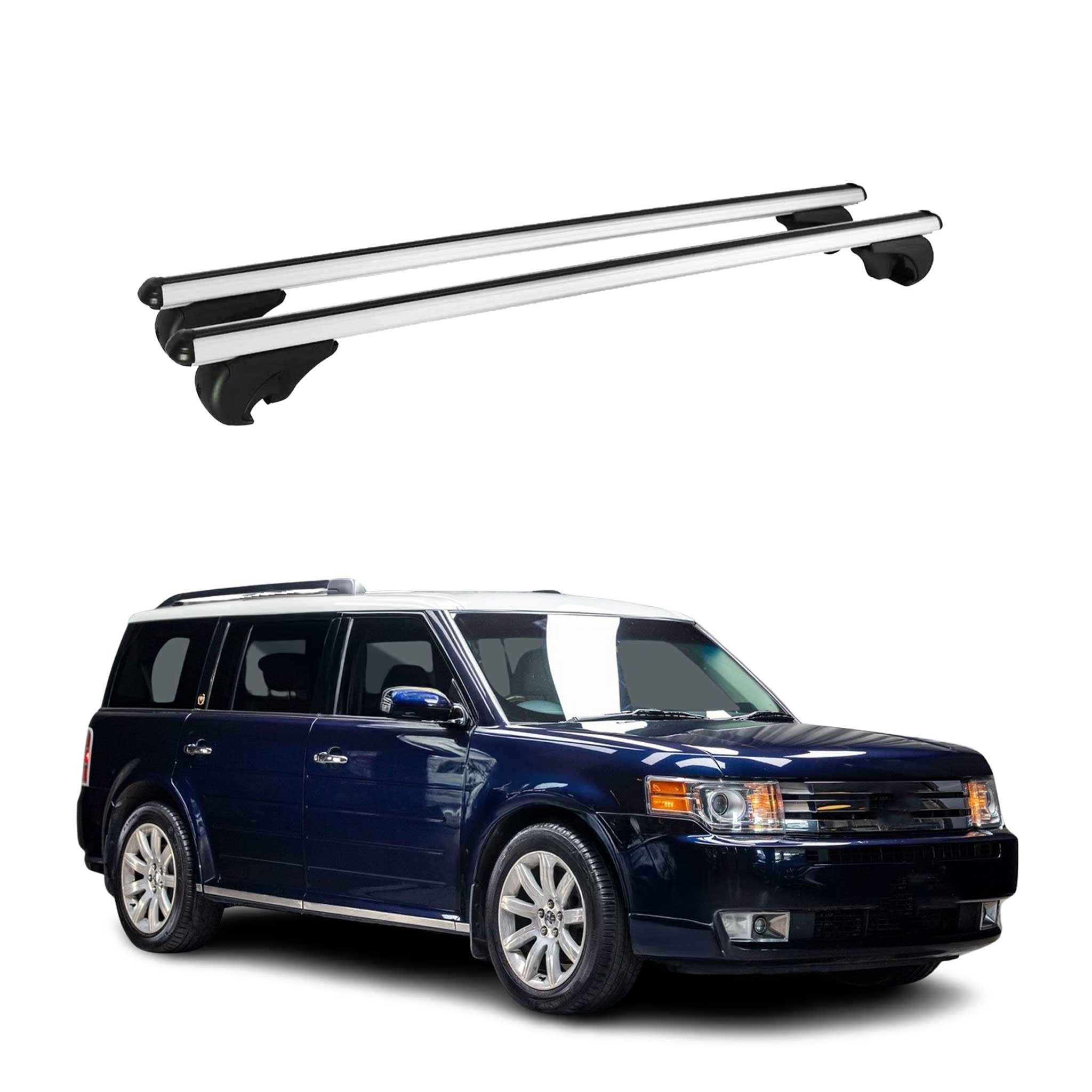 2009-2019 Ford Flex Roof Rack Cross Bars Silver