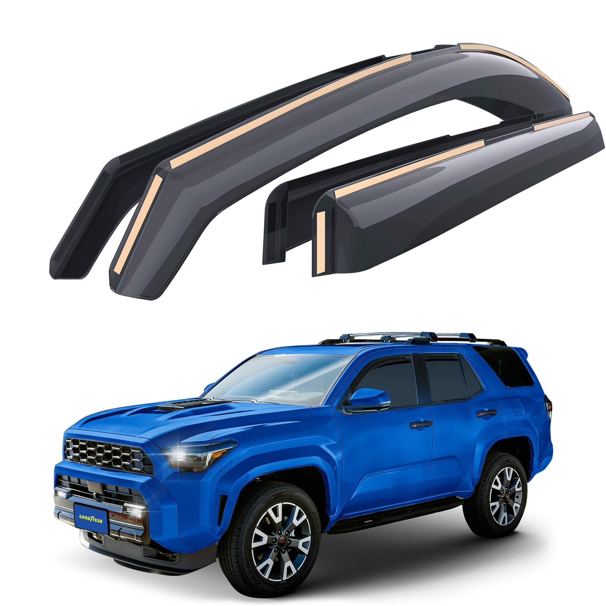 Goodyear Wind Deflectors for Toyota 4Runner 2025-2026 Premium Smoke 4Pcs