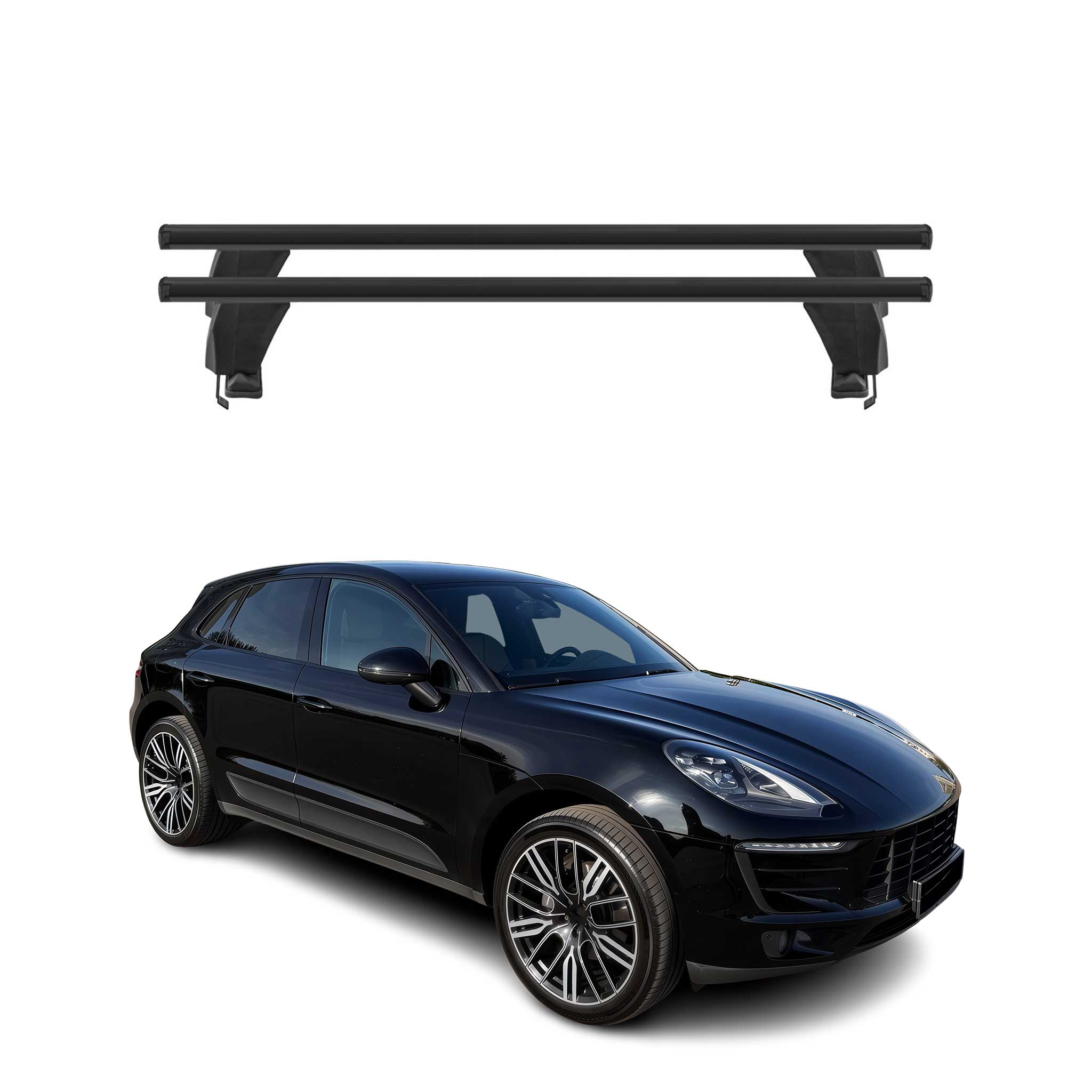 2015-2025 Porsche Macan Roof Rack Cross Bars Black