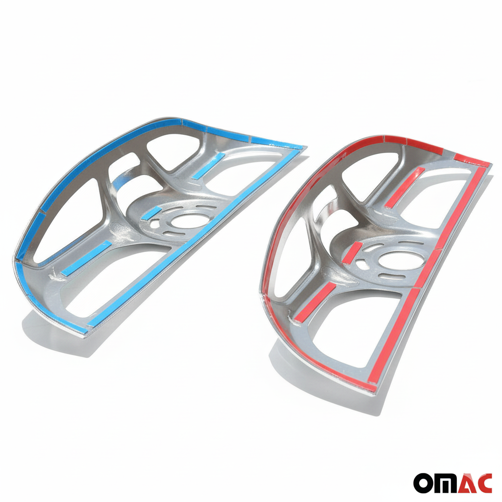 2014-2019 RAM ProMaster City Trunk Tail Light Trim Frame Chrome Silver 2Pcs