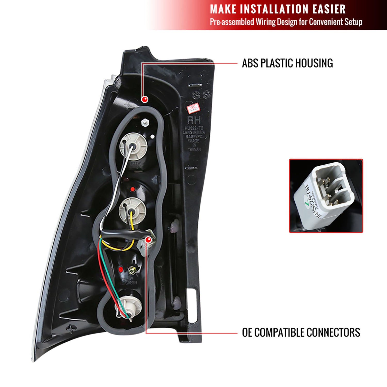 2003-2005 Toyota 4Runner Tail Lights Chrome Housing/Clear Lens