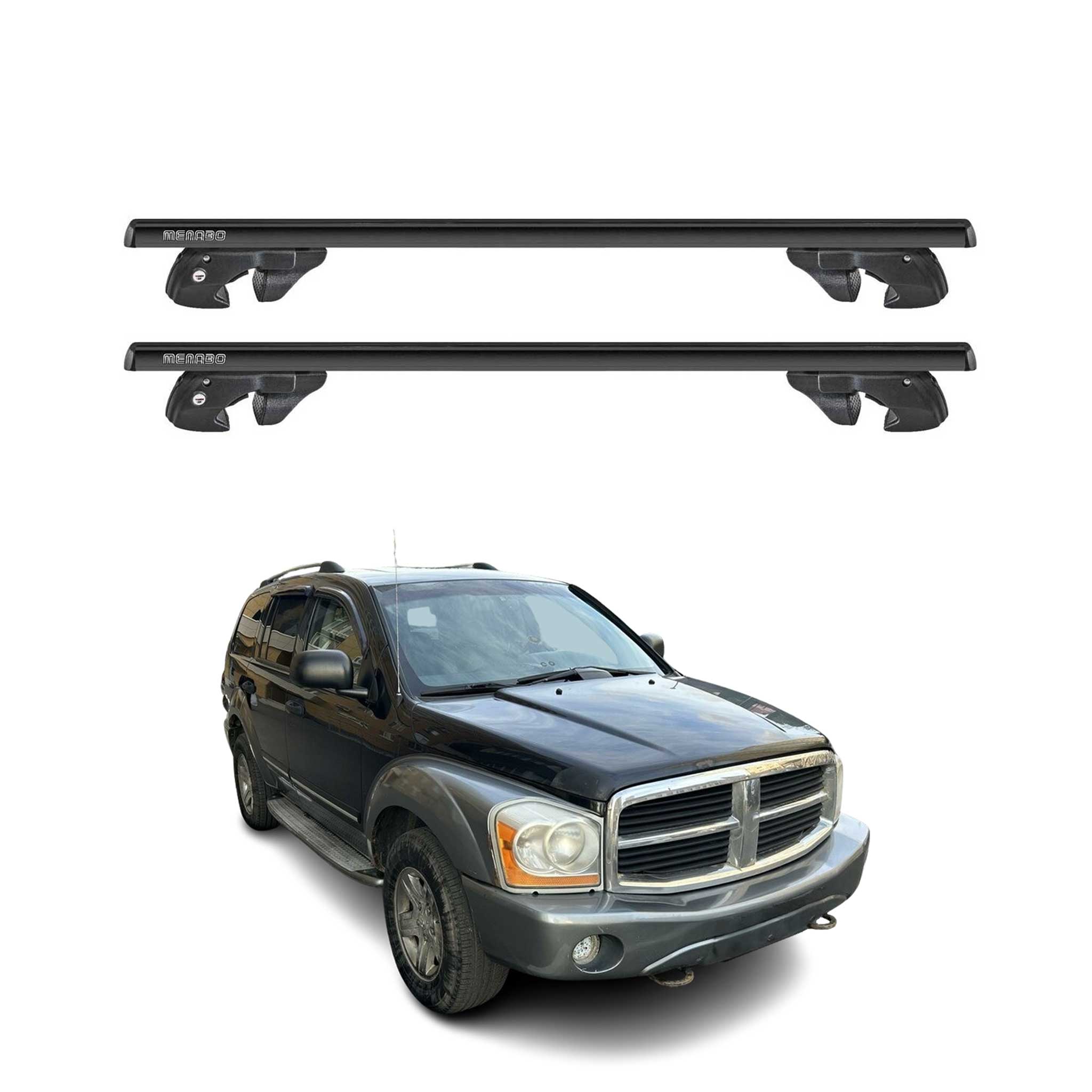 2007-2009 Dodge Durango Roof Rack Cross Bars Black