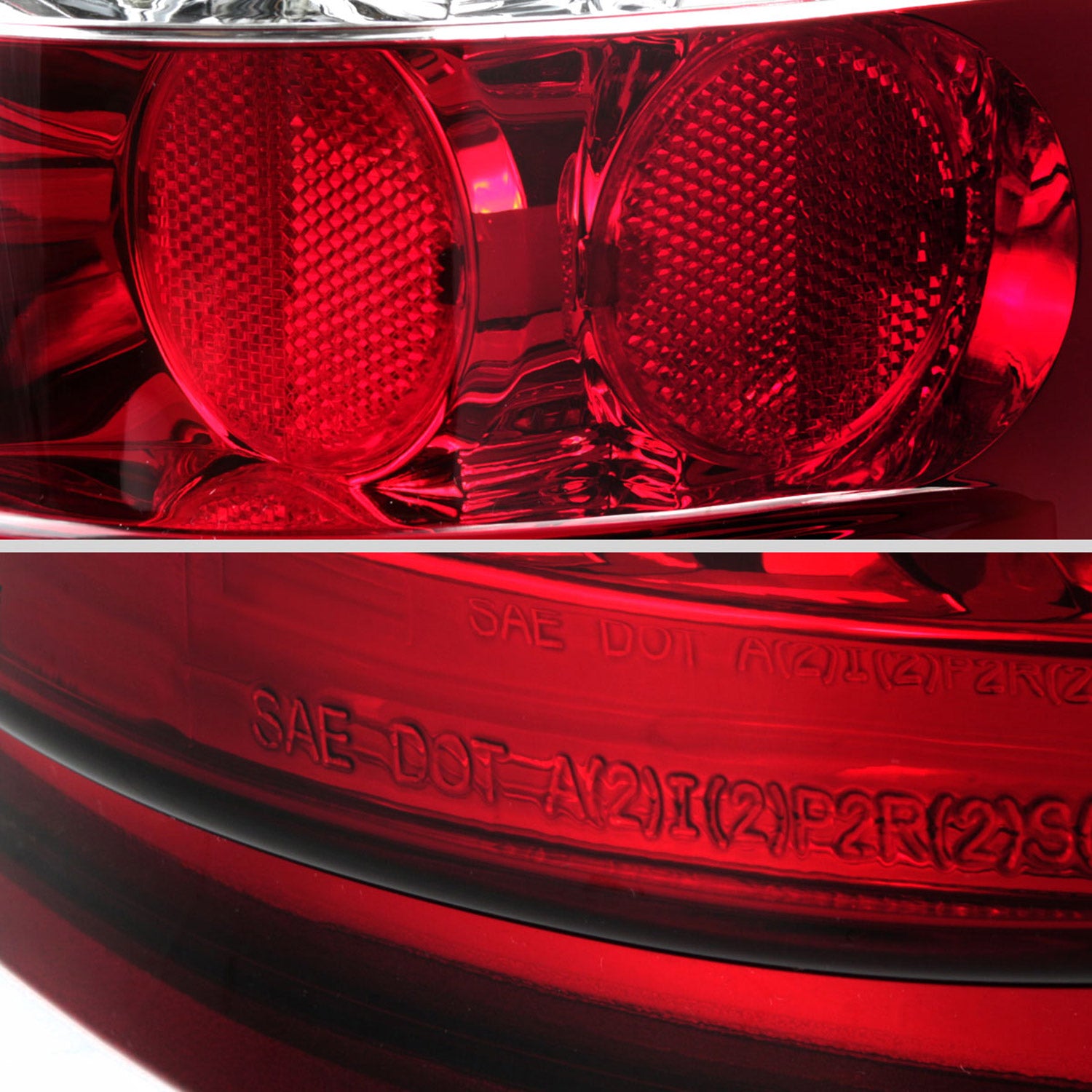 2007-2014 Chevrolet Silverado LED Tail Lights Chrome Housing/Red Lens