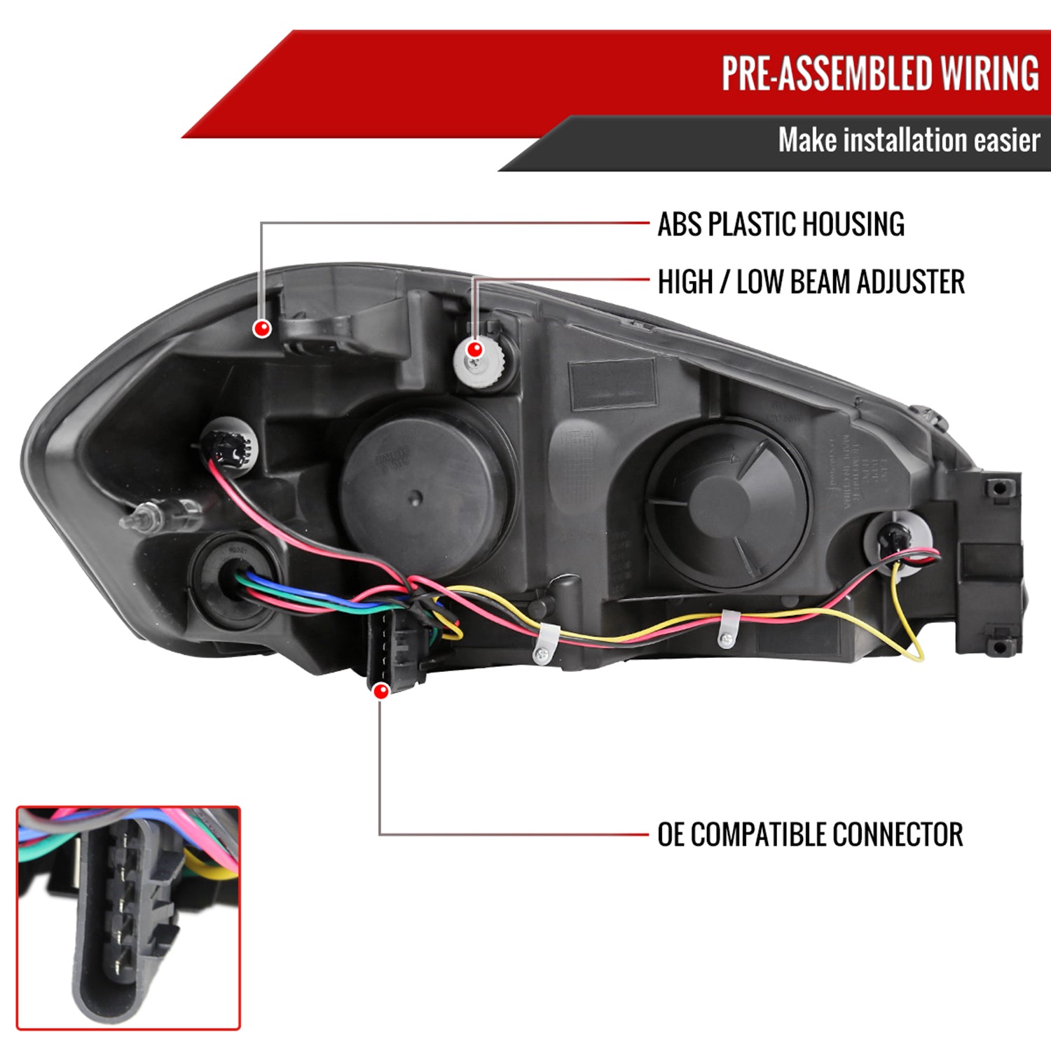 2006-2013 Chevy Impala / Impala Limited /Monte Carlo Headlights LED Chrome