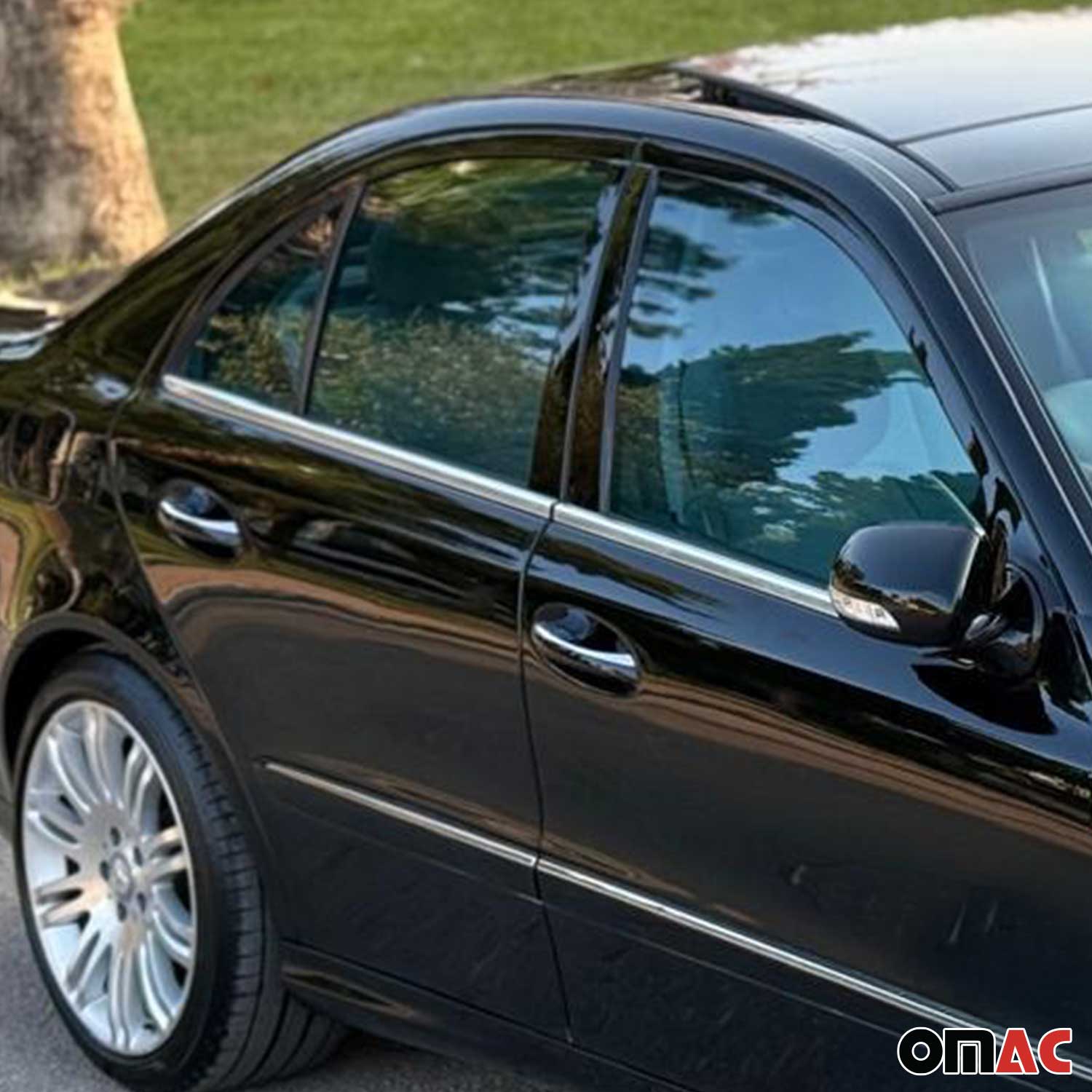 2004-2009 Mercedes E Class W211 Sedan Window Molding Trim Streamer Stainless Steel 4x
