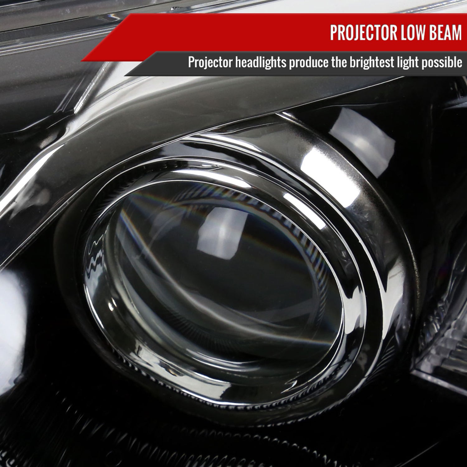 2012-2014 Toyota Camry Projector Headlights w/Amber Reflectors Jet Black/Clear