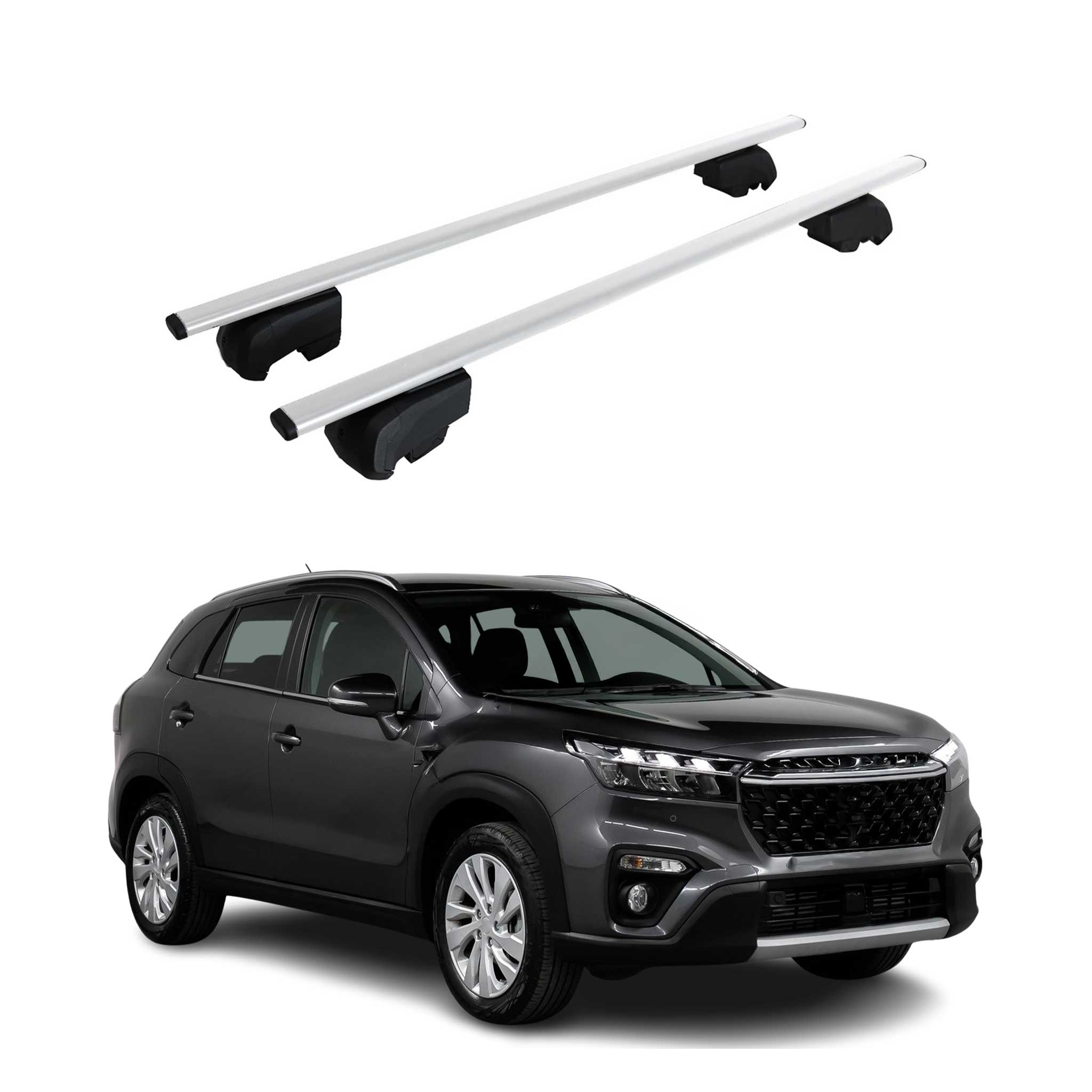 2022-2024 Suzuki SX4 S-Cross Roof Rack Cross Bars Silver