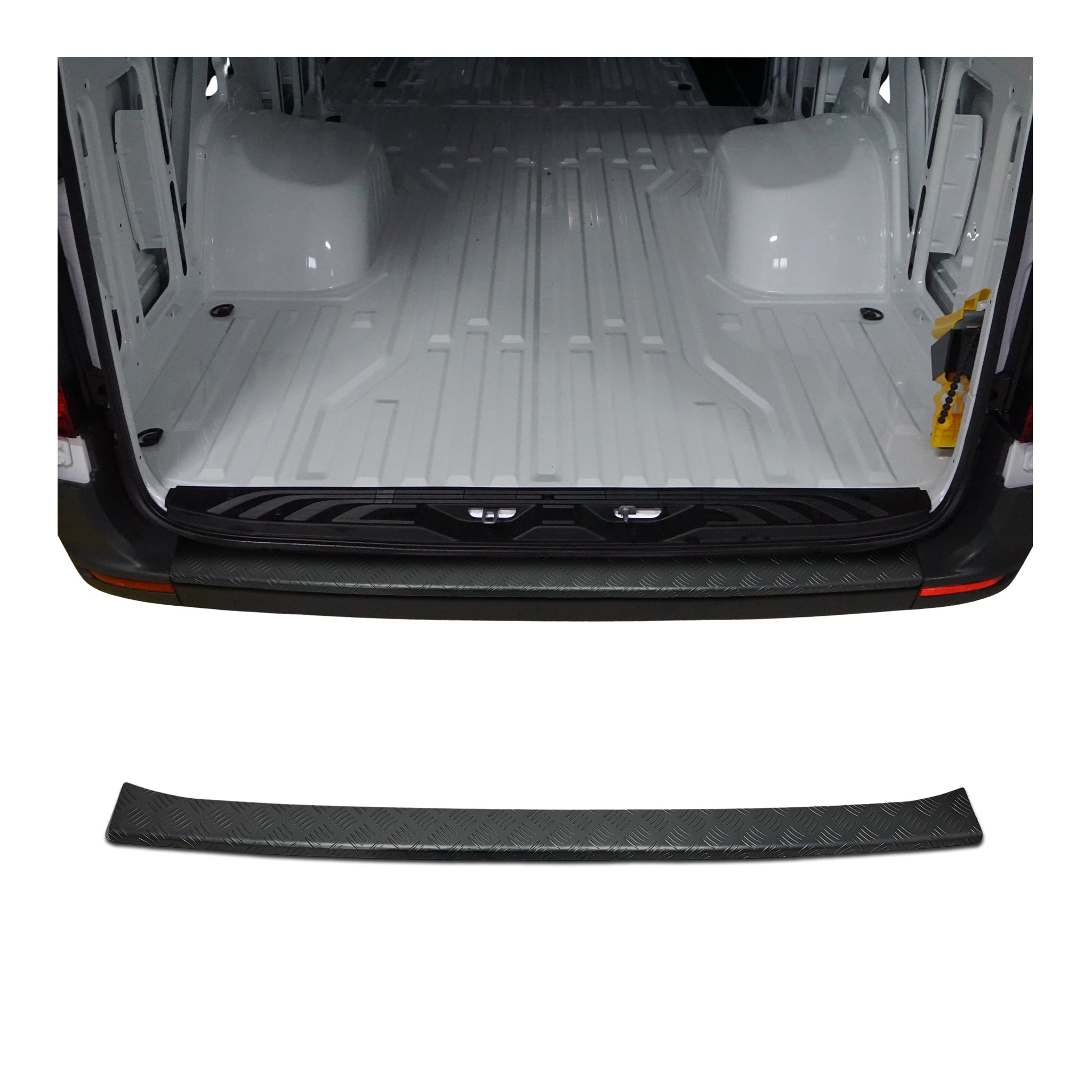 Rear Bumper Sill Cover Guard for Mercedes Sprinter W907 2019-26 Aluminium Black