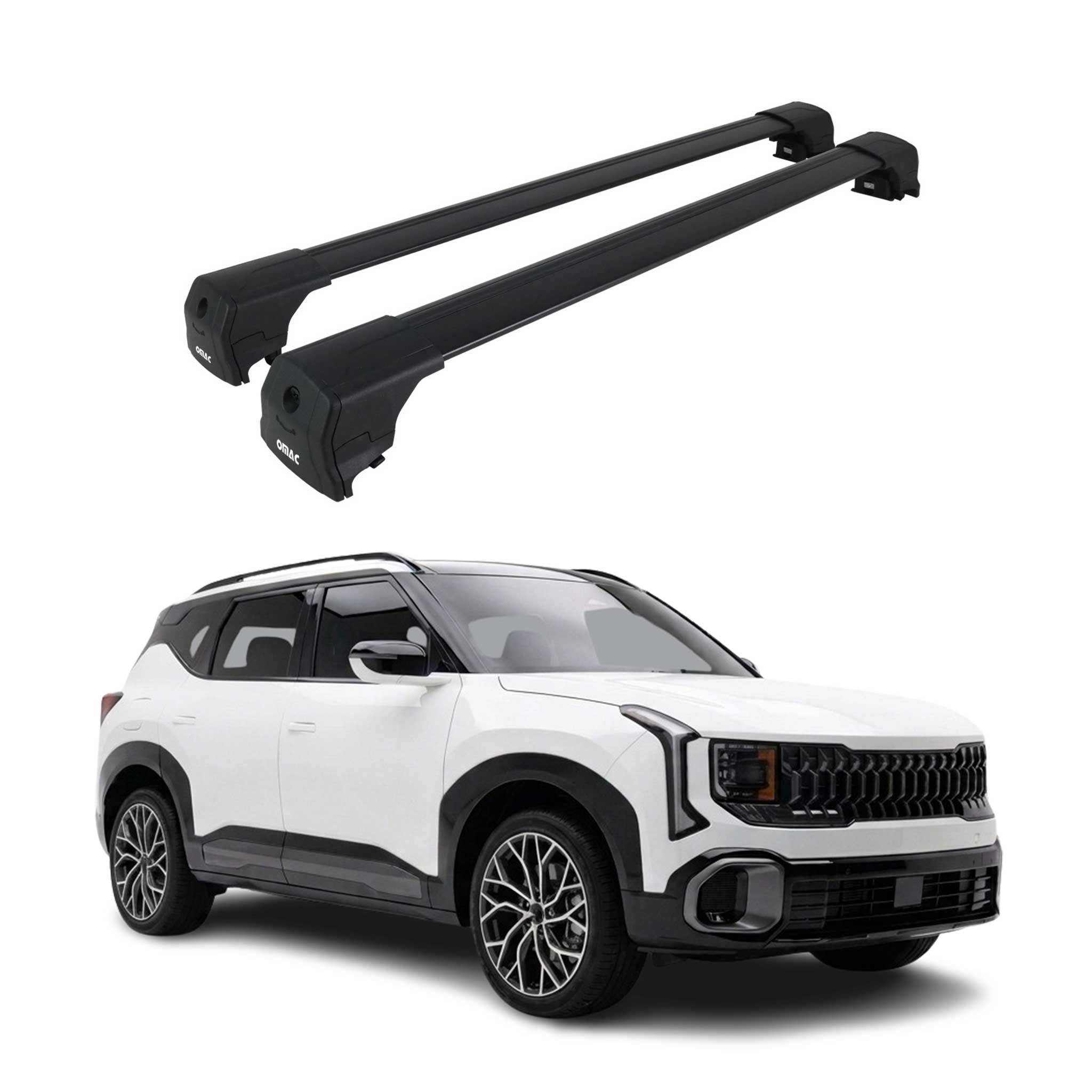2027-2028 Kia Seltos Roof Rack Cross Bars Black Aluminium 2 Pcs